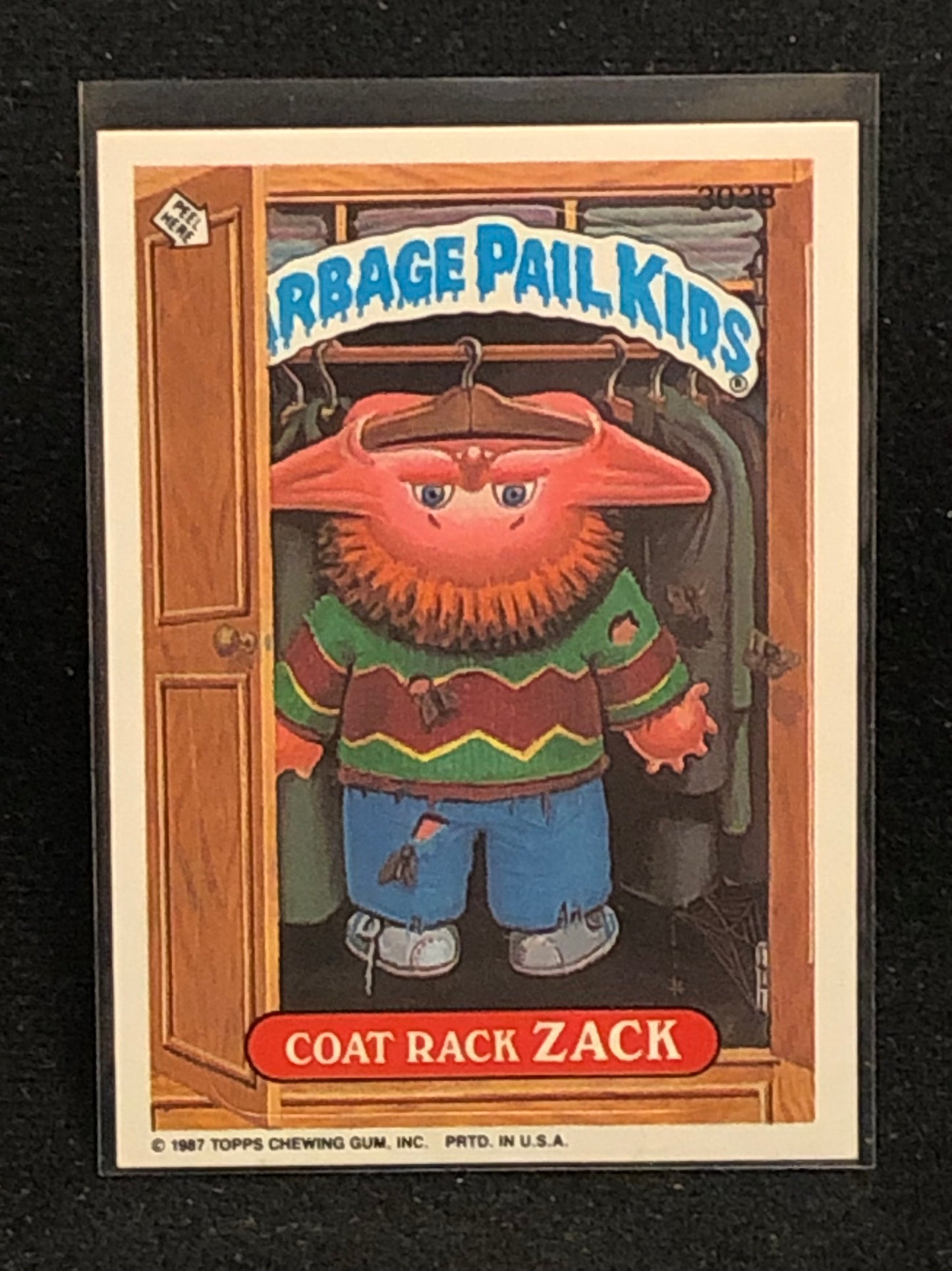 Garbage Pail Kids Original Series 8 (os8) 303b Coat Rack Zack