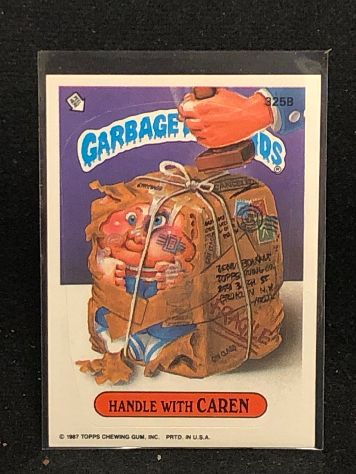 Garbage Pail Kids Original Series 8 (os8) 325b Handle With Caren