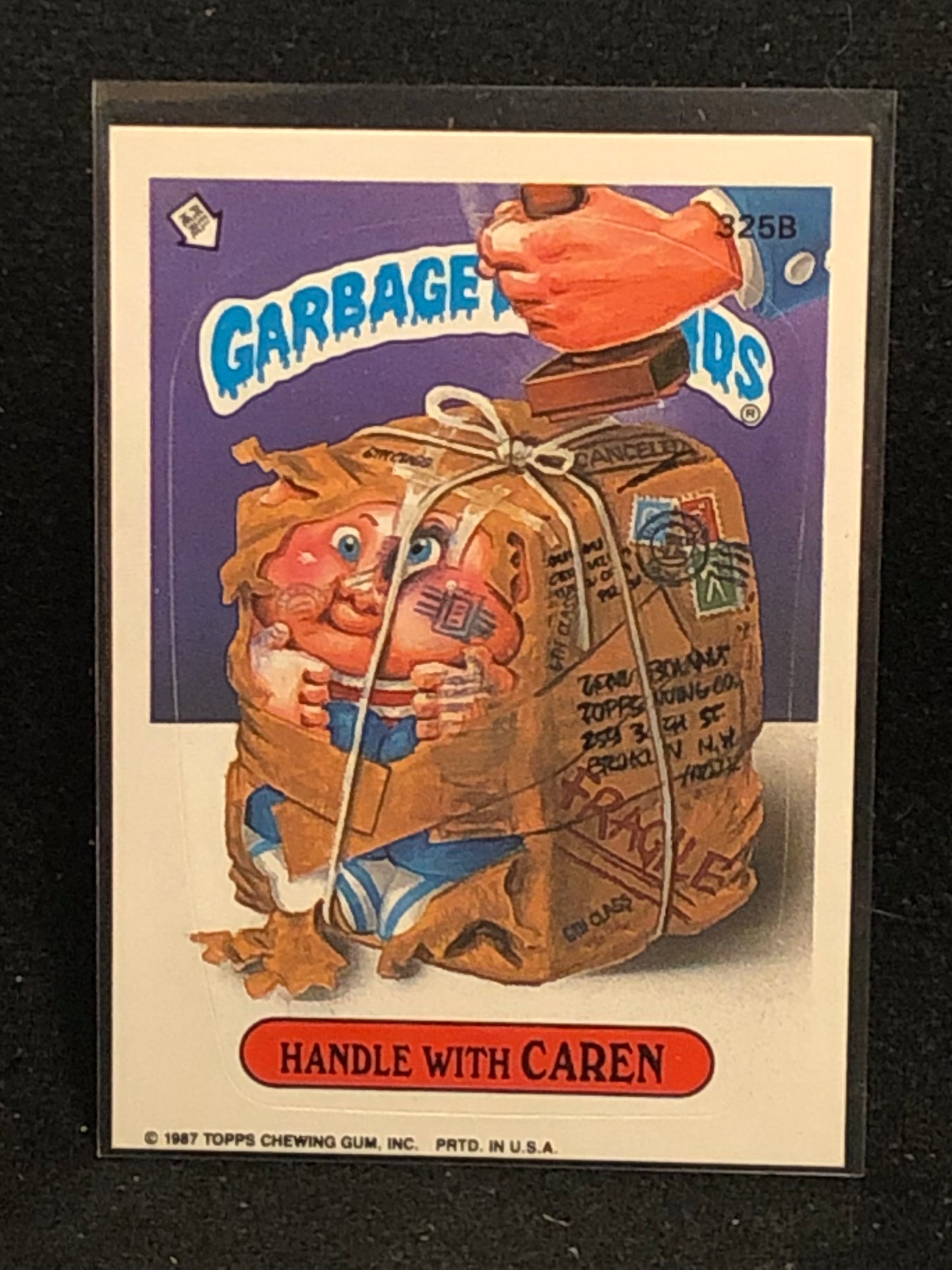 Garbage Pail Kids Original Series 8 (os8) 325b Handle With Caren