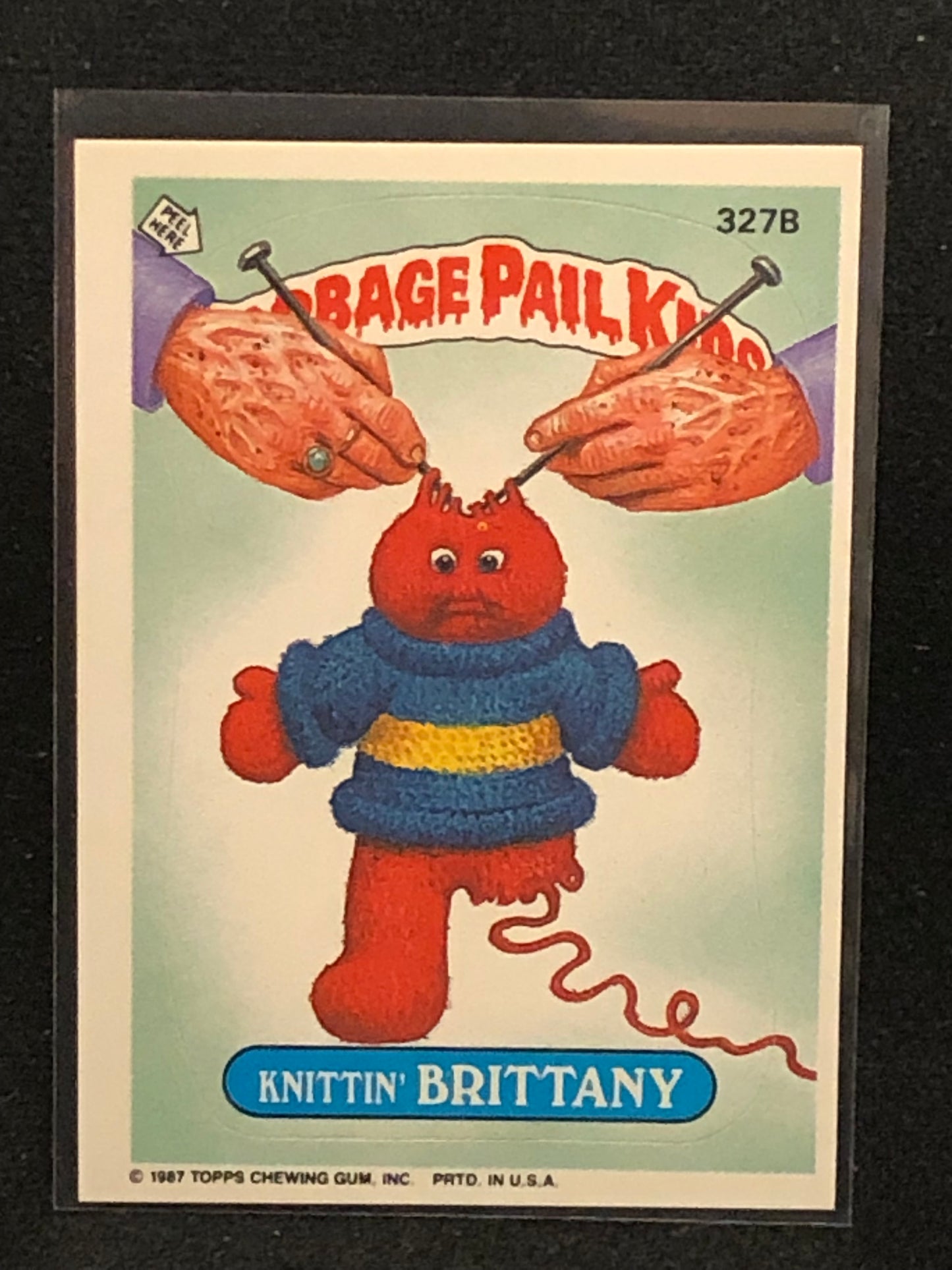 Garbage Pail Kids Original Series 8 (os8) 327b Knittin Brittany