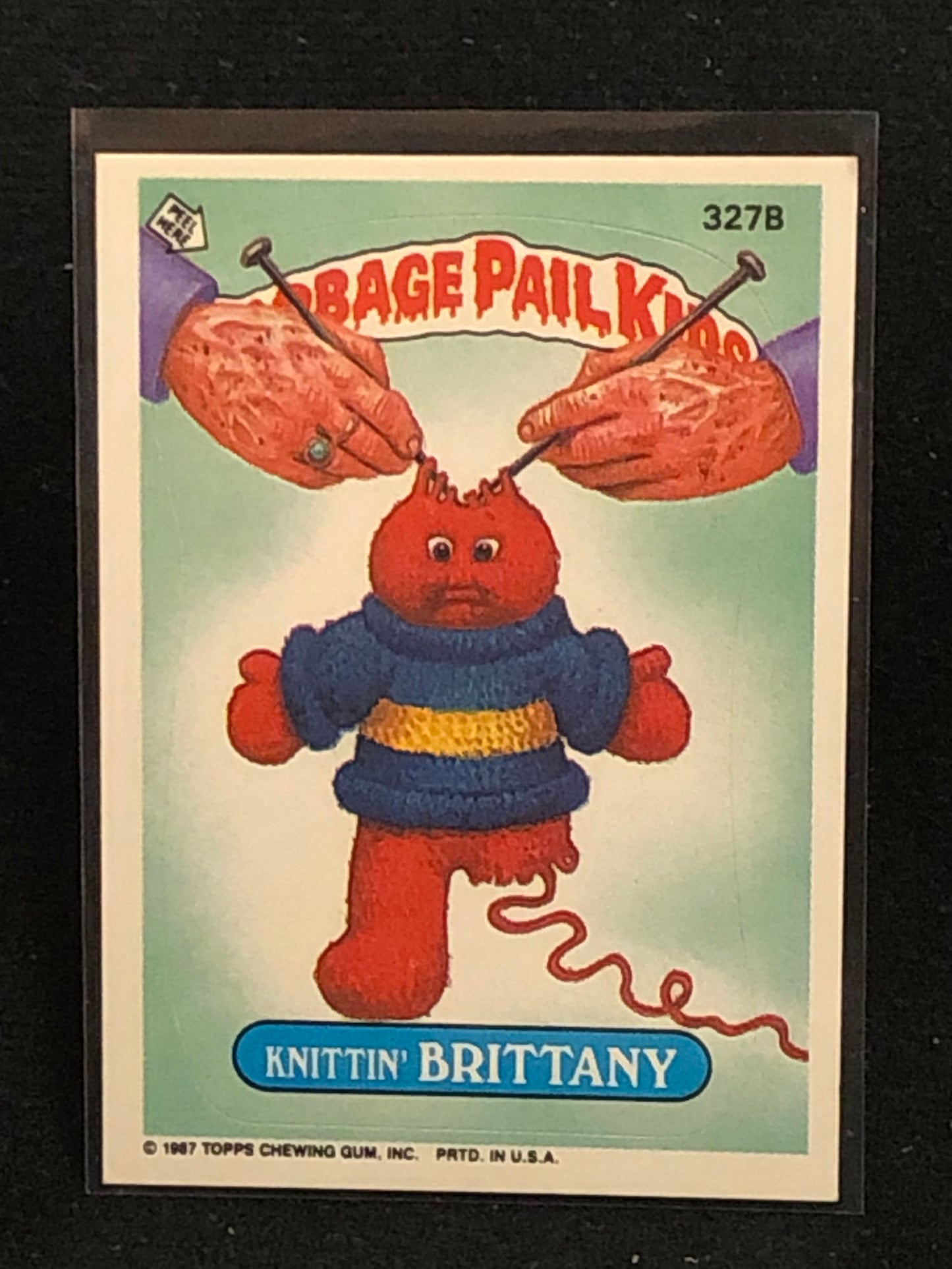 Garbage Pail Kids Original Series 8 (os8) 327b Knittin Brittany