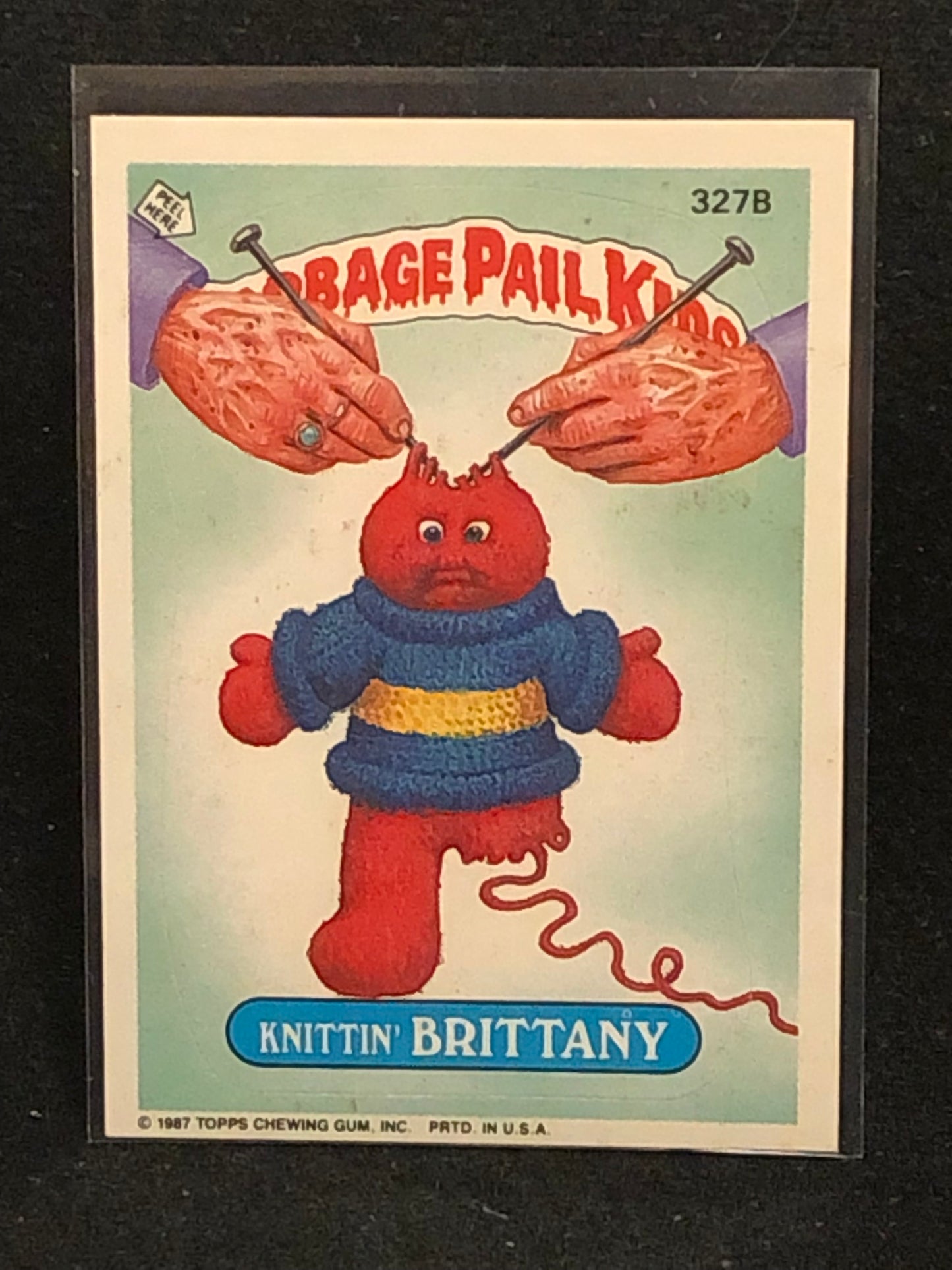 Garbage Pail Kids Original Series 8 (os8) 327b Knittin Brittany