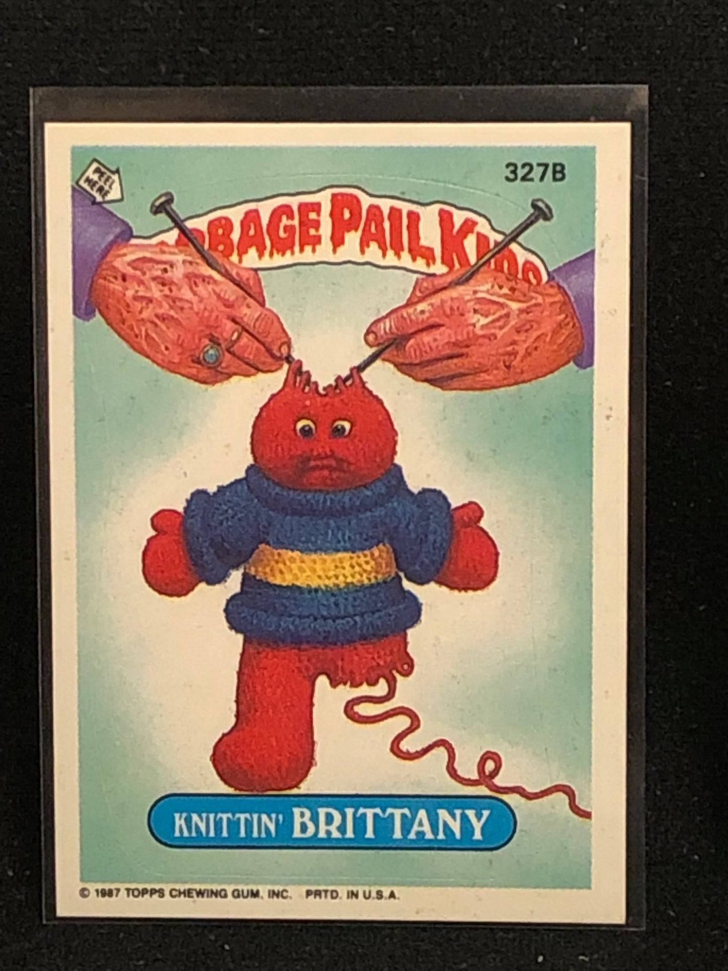 Garbage Pail Kids Original Series 8 (os8) 327b Knittin Brittany