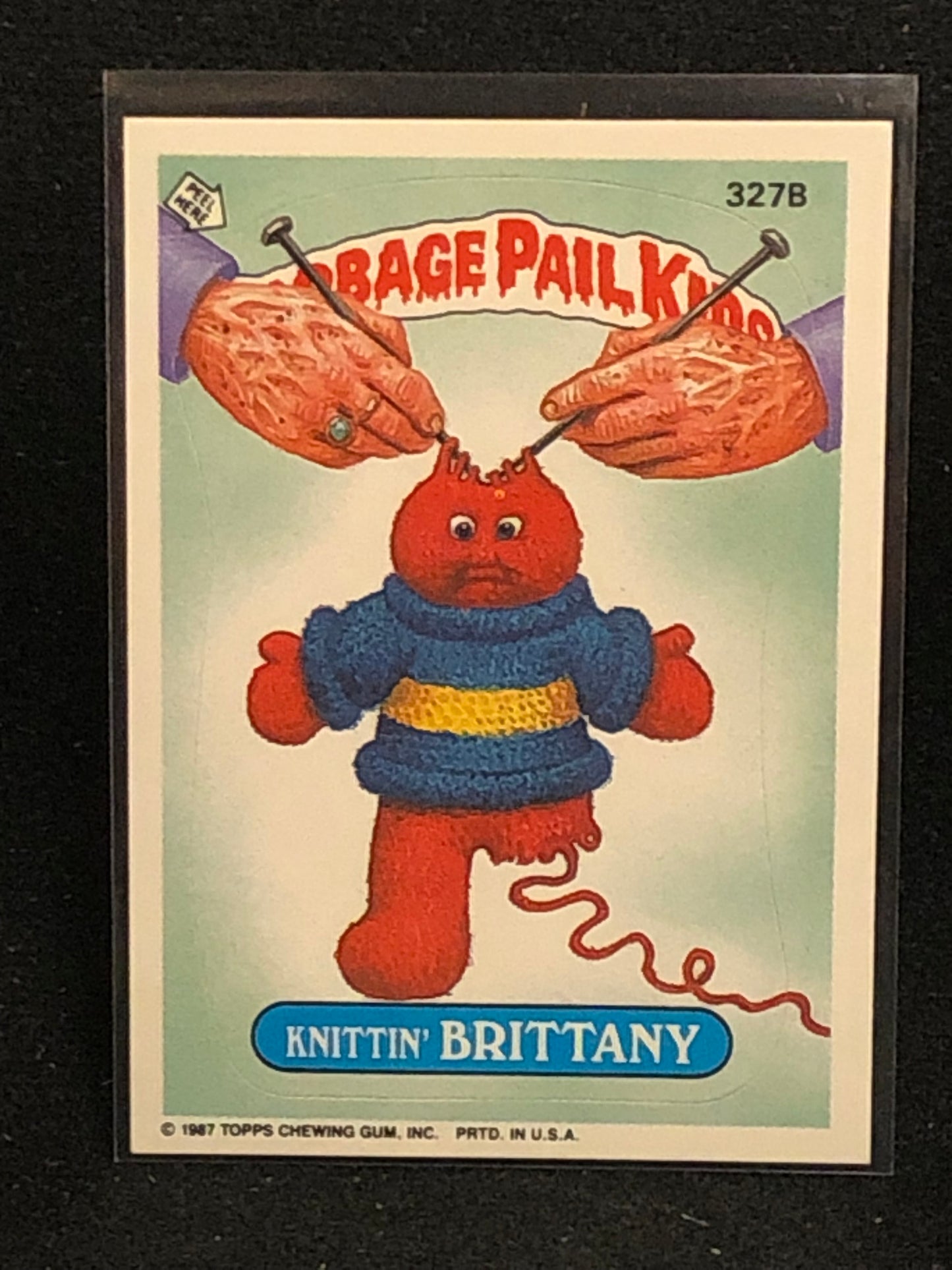 Garbage Pail Kids Original Series 8 (os8) 327b Knittin Brittany