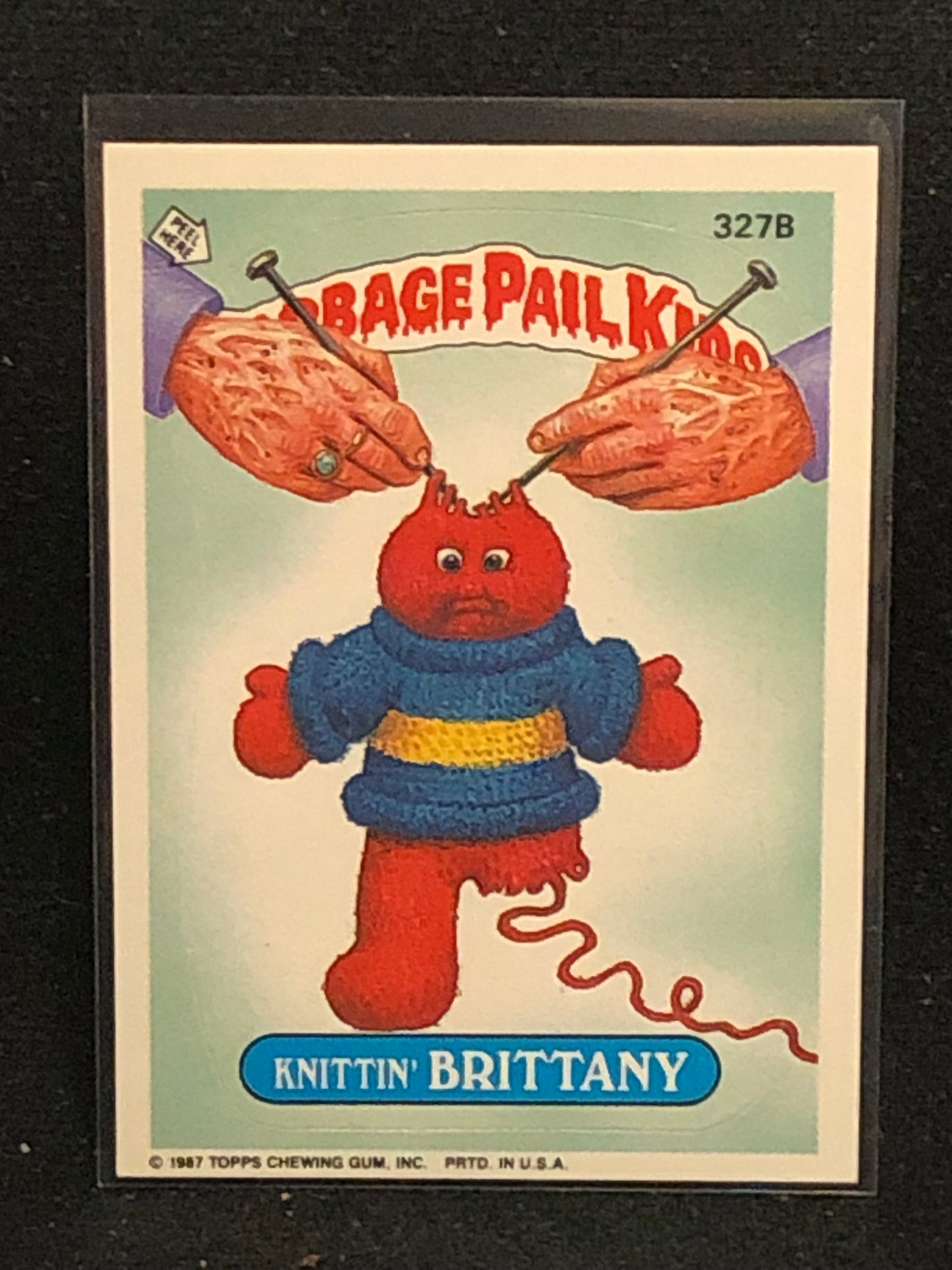 Garbage Pail Kids Original Series 8 (os8) 327b Knittin Brittany