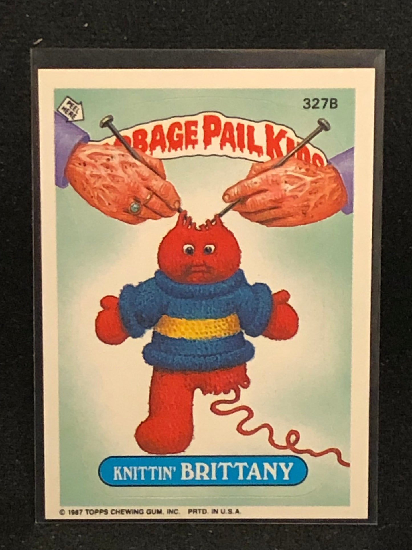 Garbage Pail Kids Original Series 8 (os8) 327b Knittin Brittany