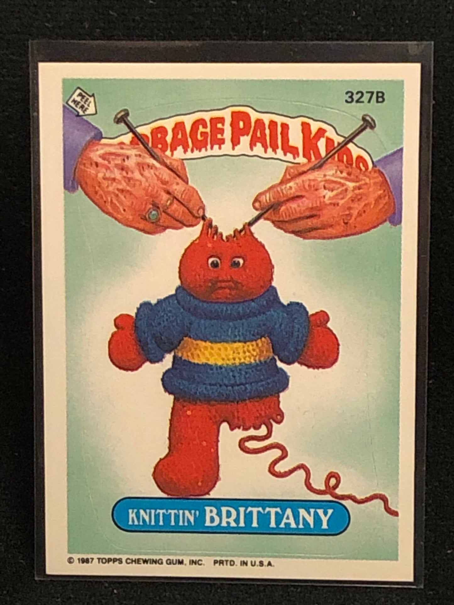 Garbage Pail Kids Original Series 8 (os8) 327b Knittin Brittany