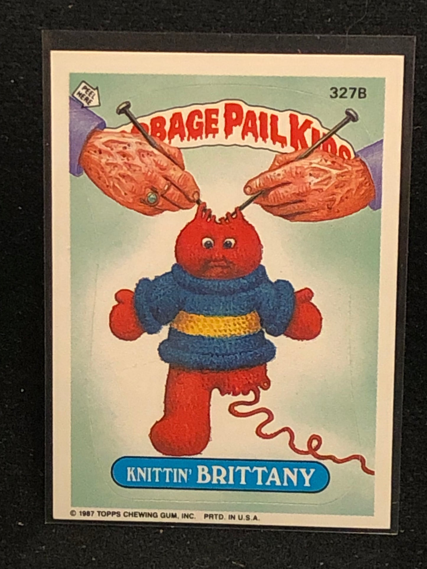 Garbage Pail Kids Original Series 8 (os8) 327b Knittin Brittany