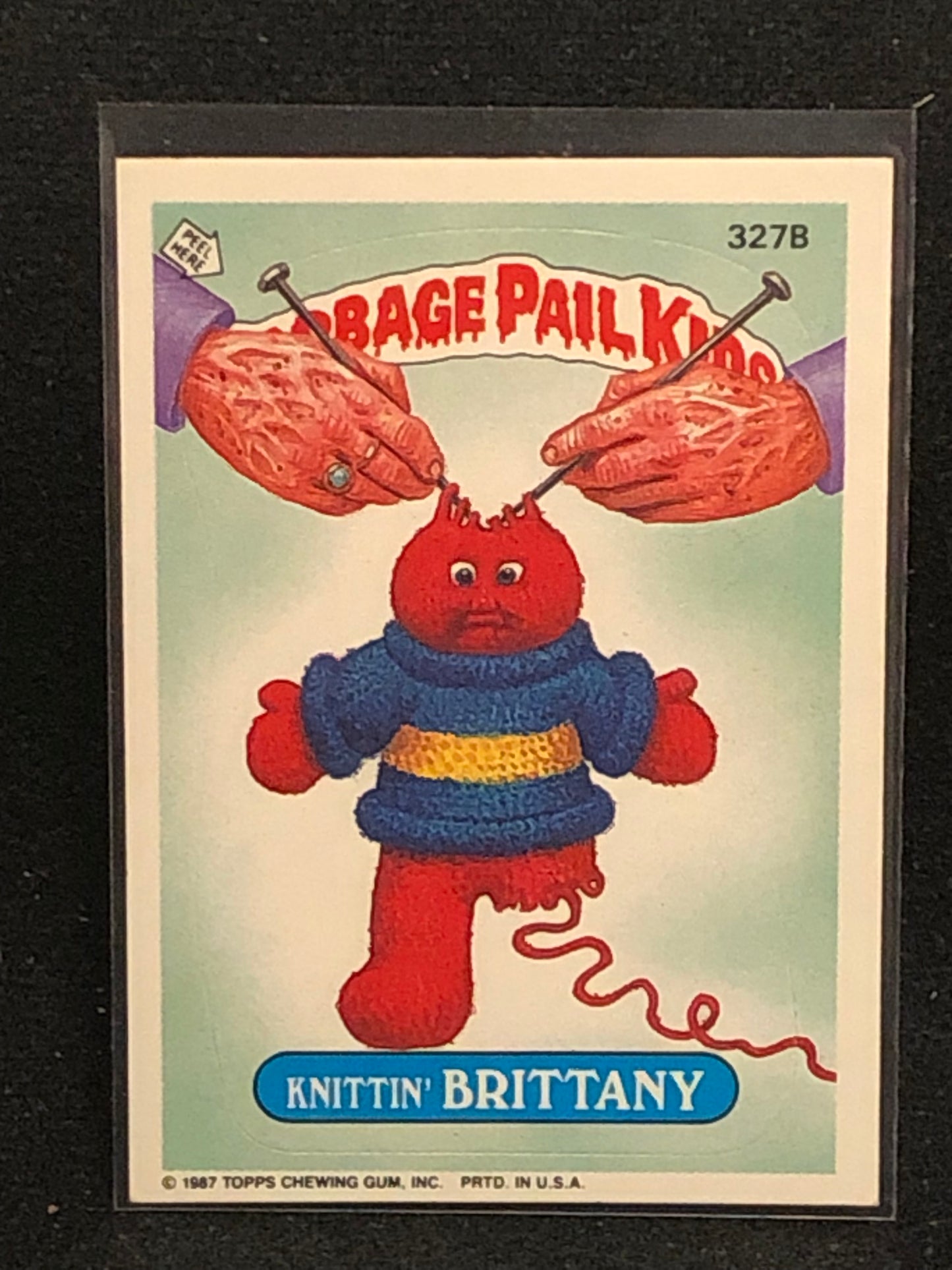 Garbage Pail Kids Original Series 8 (os8) 327b Knittin Brittany