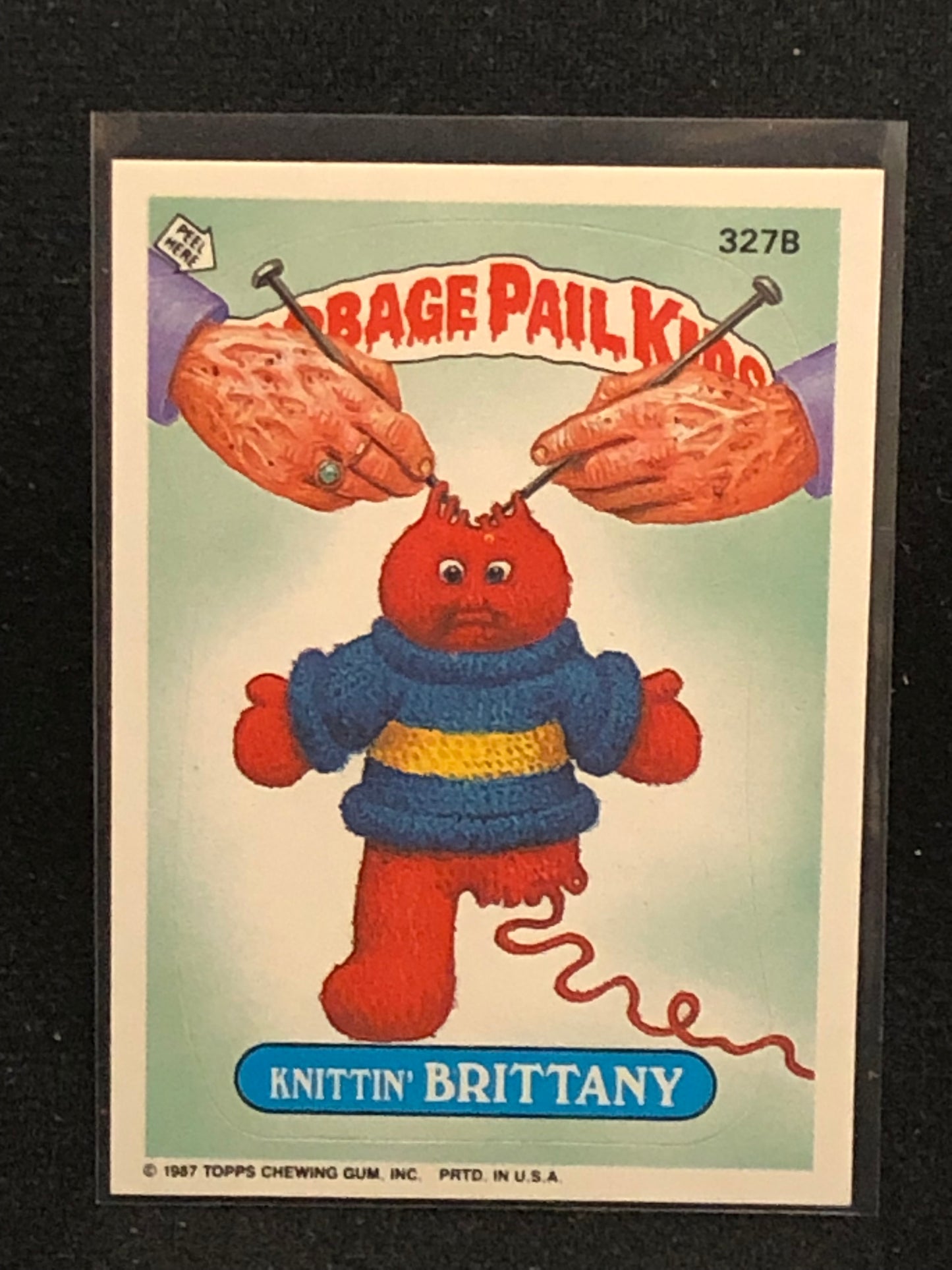 Garbage Pail Kids Original Series 8 (os8) 327b Knittin Brittany