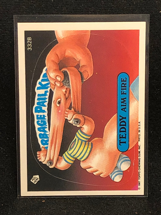 Garbage Pail Kids Original Series 8 (os8) 332b Teddy Aim Fire