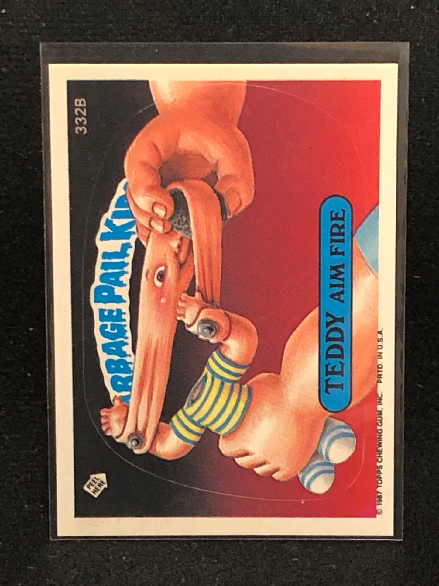 Garbage Pail Kids Original Series 8 (os8) 332b Teddy Aim Fire