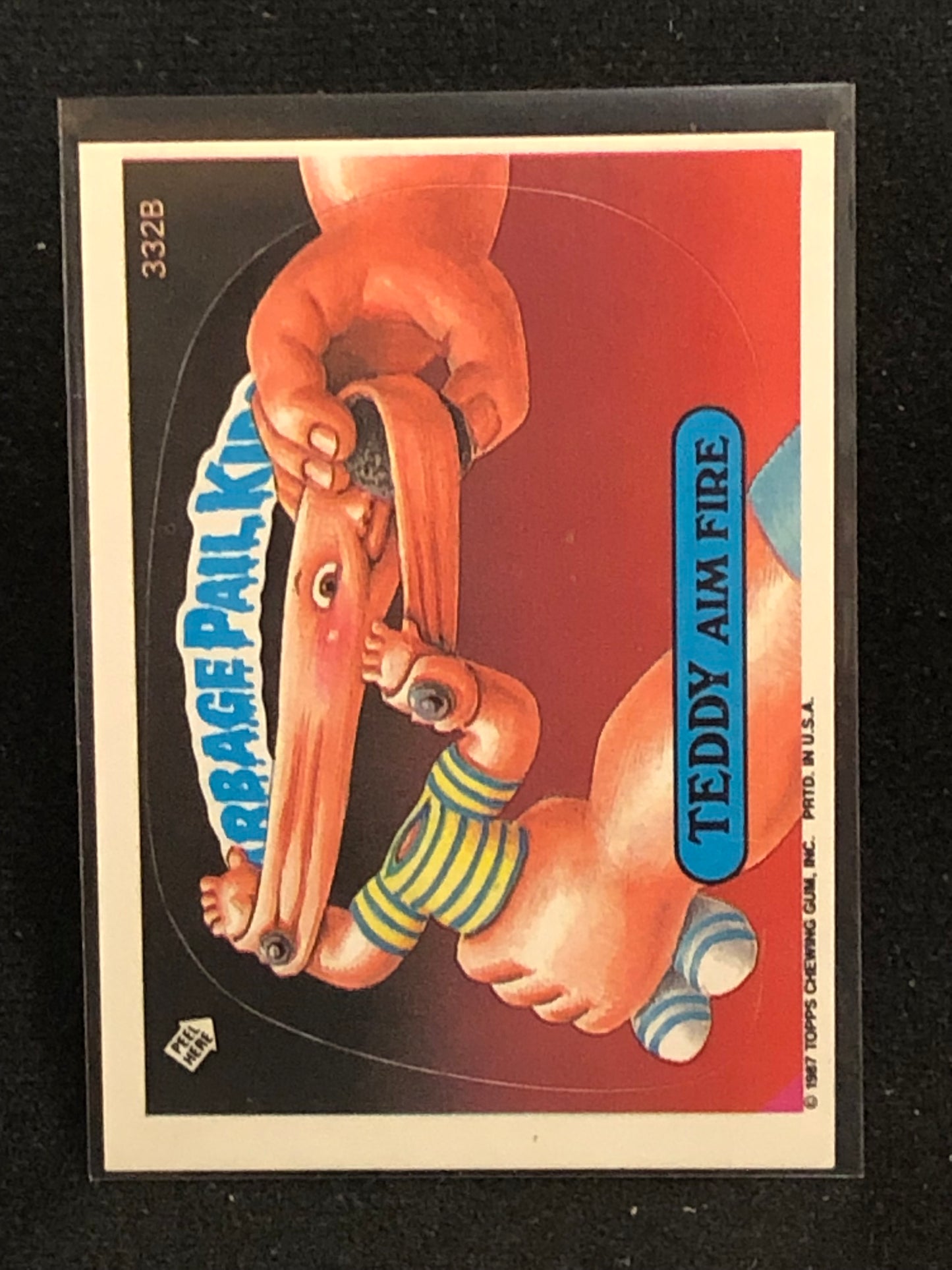 Garbage Pail Kids Original Series 8 (os8) 332b Teddy Aim Fire