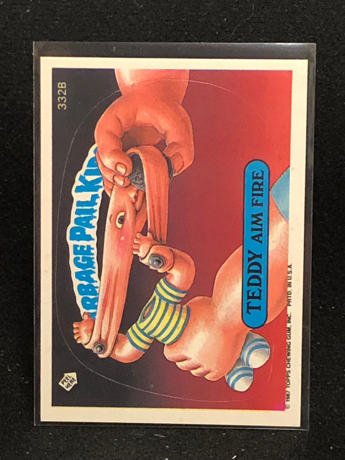 Garbage Pail Kids Original Series 8 (os8) 332b Teddy Aim Fire