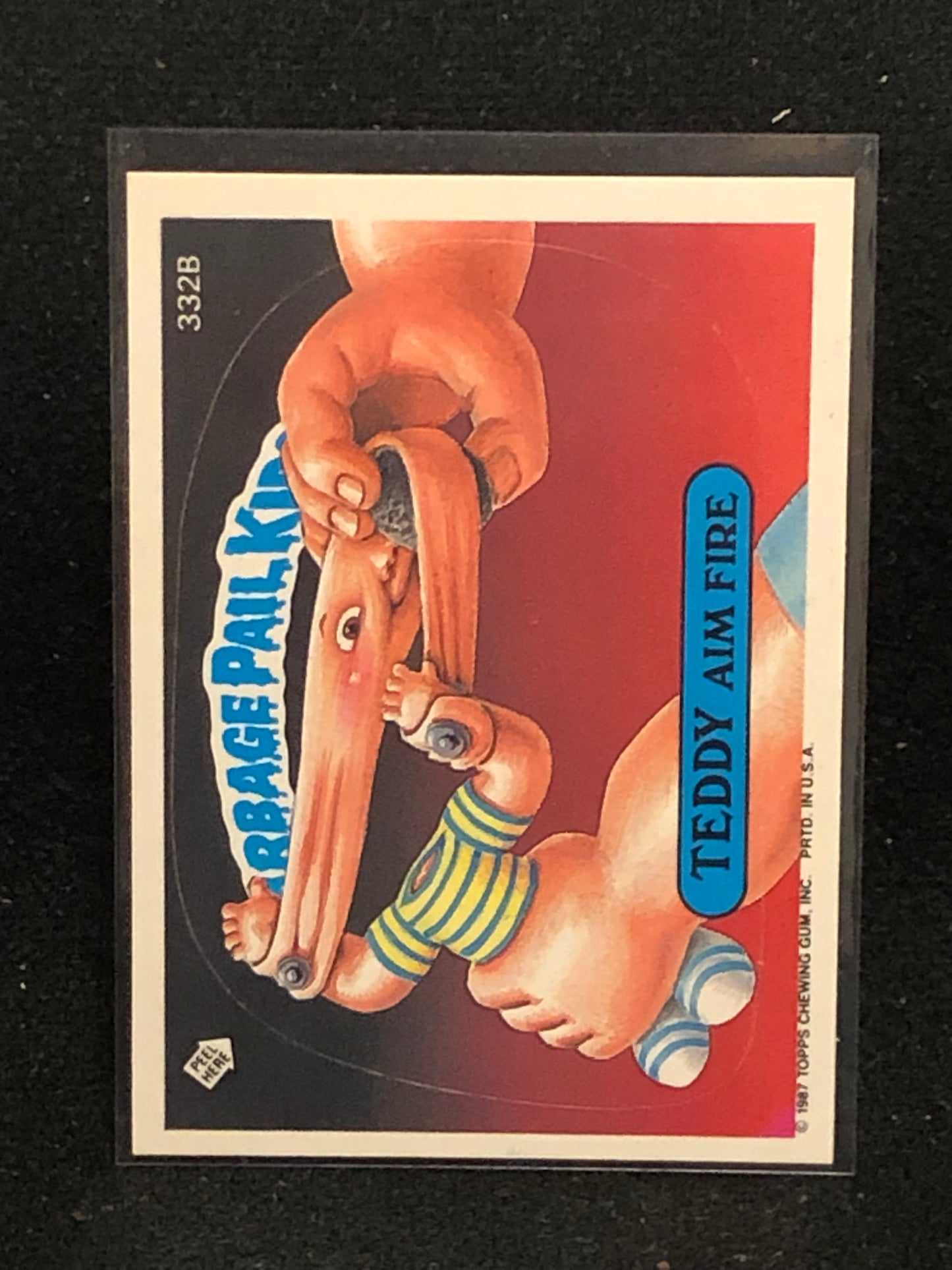 Garbage Pail Kids Original Series 8 (os8) 332b Teddy Aim Fire