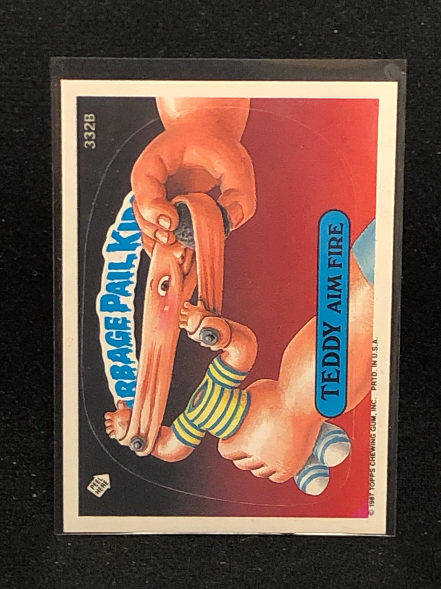 Garbage Pail Kids Original Series 8 (os8) 332b Teddy Aim Fire