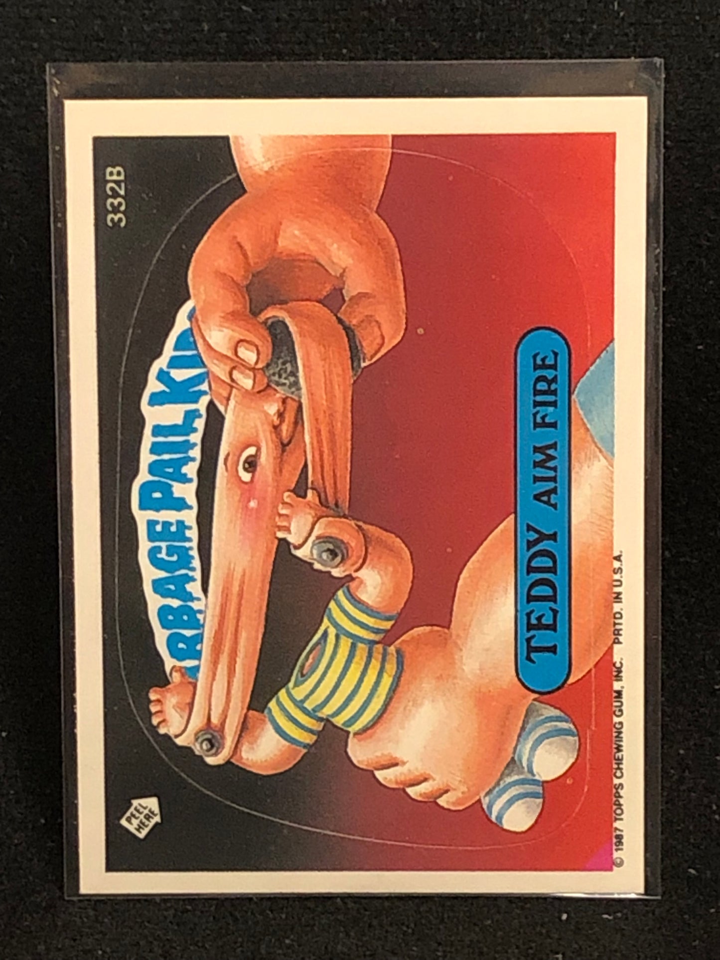 Garbage Pail Kids Original Series 8 (os8) 332b Teddy Aim Fire