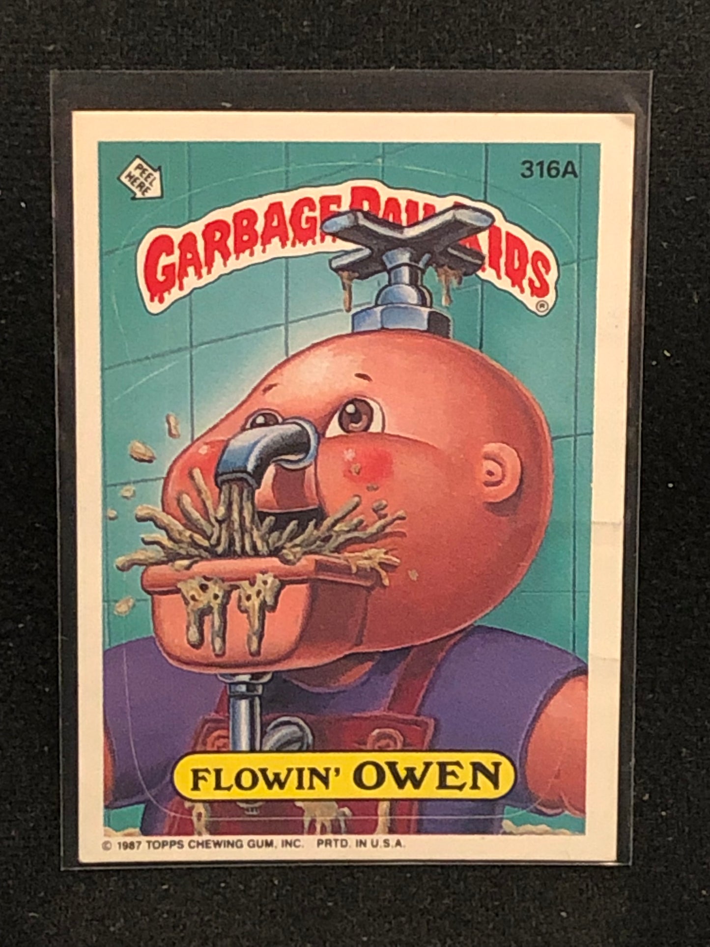 Garbage Pail Kids Original Series 8 (os8) 316a Flowin Owen