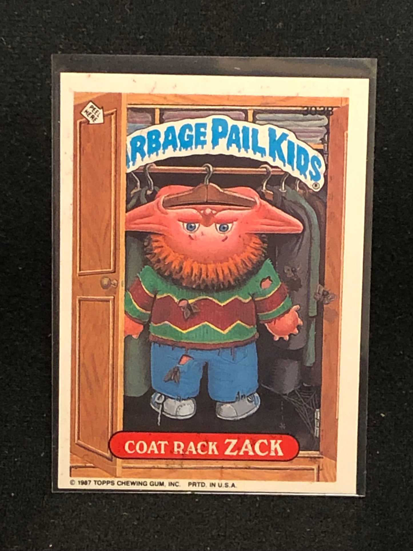 Garbage Pail Kids Original Series 8 (os8) 303b Coat Rack Zack