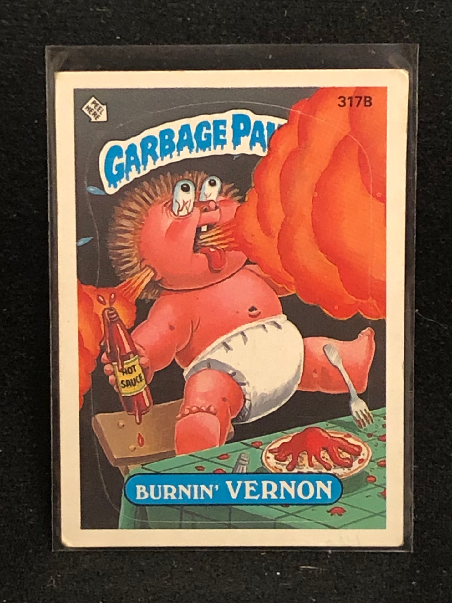 Garbage Pail Kids Original Series 8 (os8) 317b Burnin Vernon