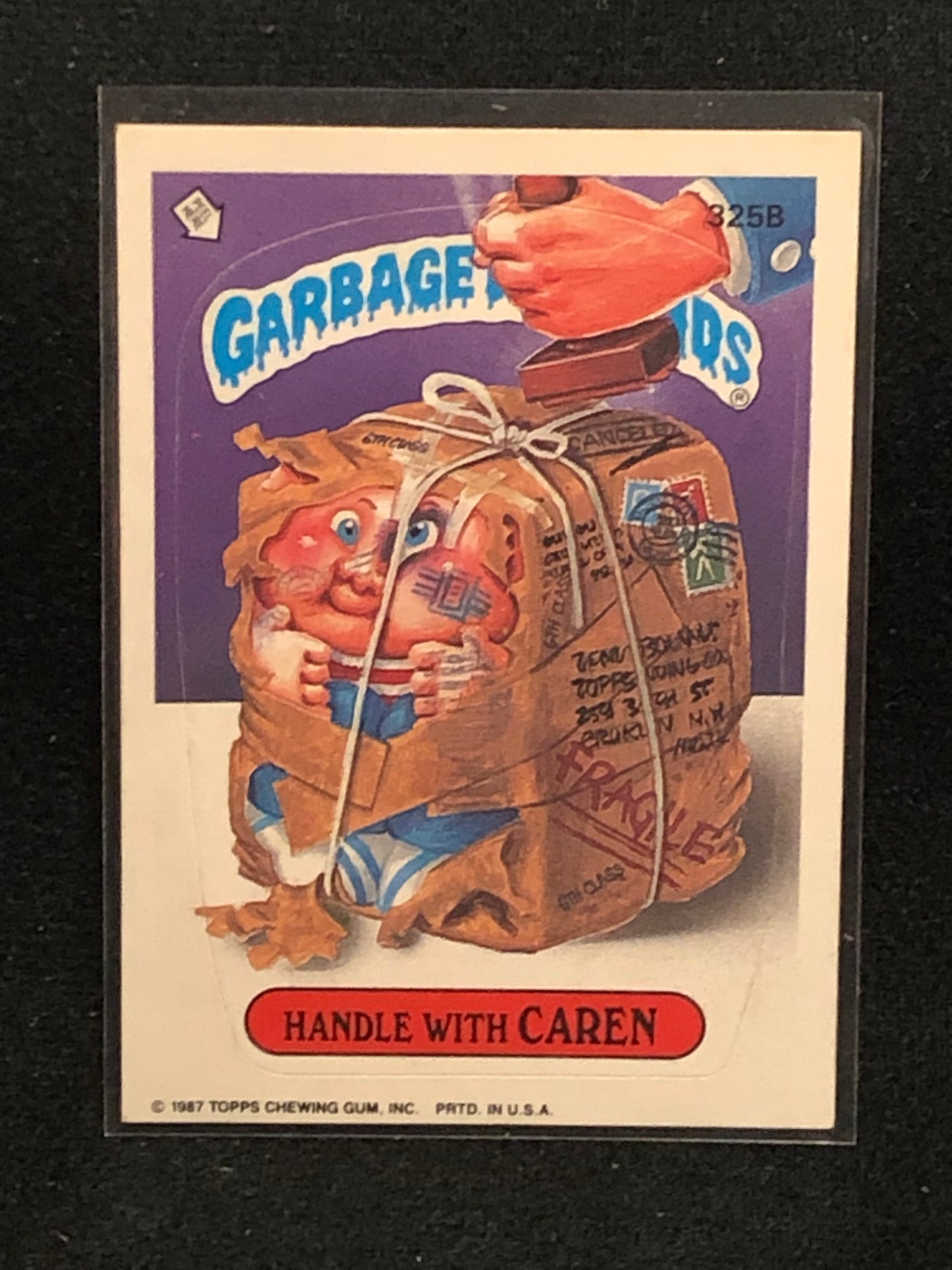 Garbage Pail Kids Original Series 8 (os8) 325b Handle With Caren