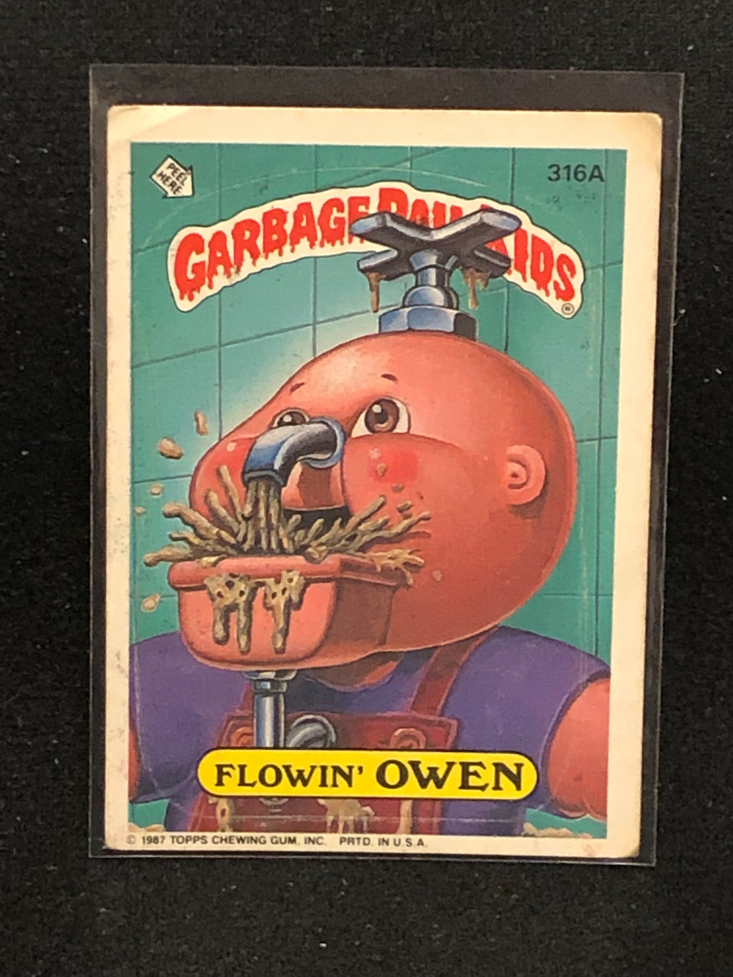 Garbage Pail Kids Original Series 8 (os8) 316a Flowin Owen