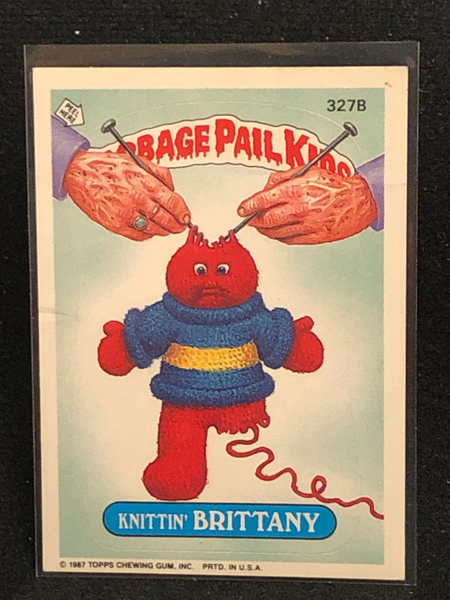 Garbage Pail Kids Original Series 8 (os8) 327b Knittin Brittany