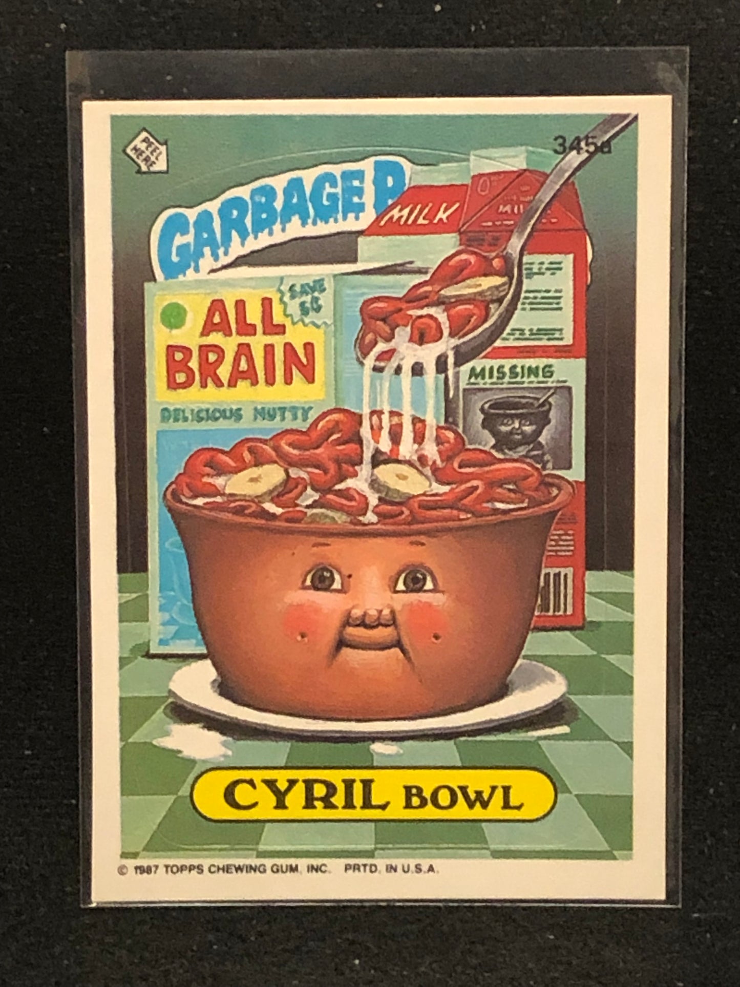 Garbage Pail Kids Original Series 9 (os9) 345a Cyril Bowl