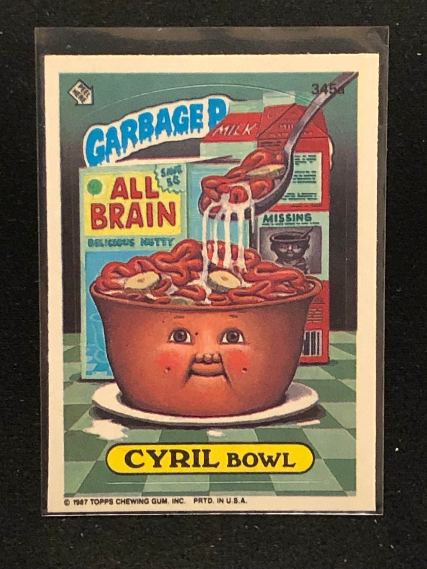 Garbage Pail Kids Original Series 9 (os9) 345a Cyril Bowl