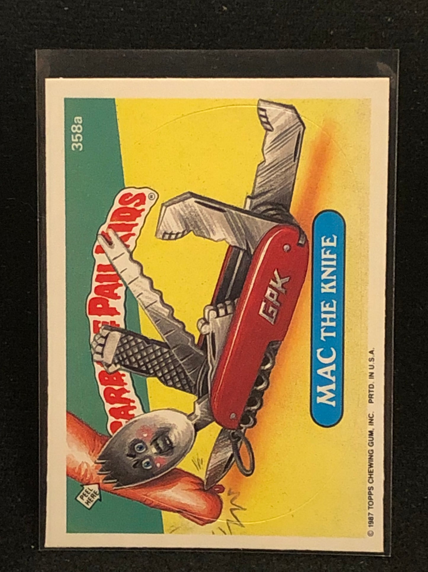 Garbage Pail Kids Original Series 9 (os9) 358a Mac The Knife