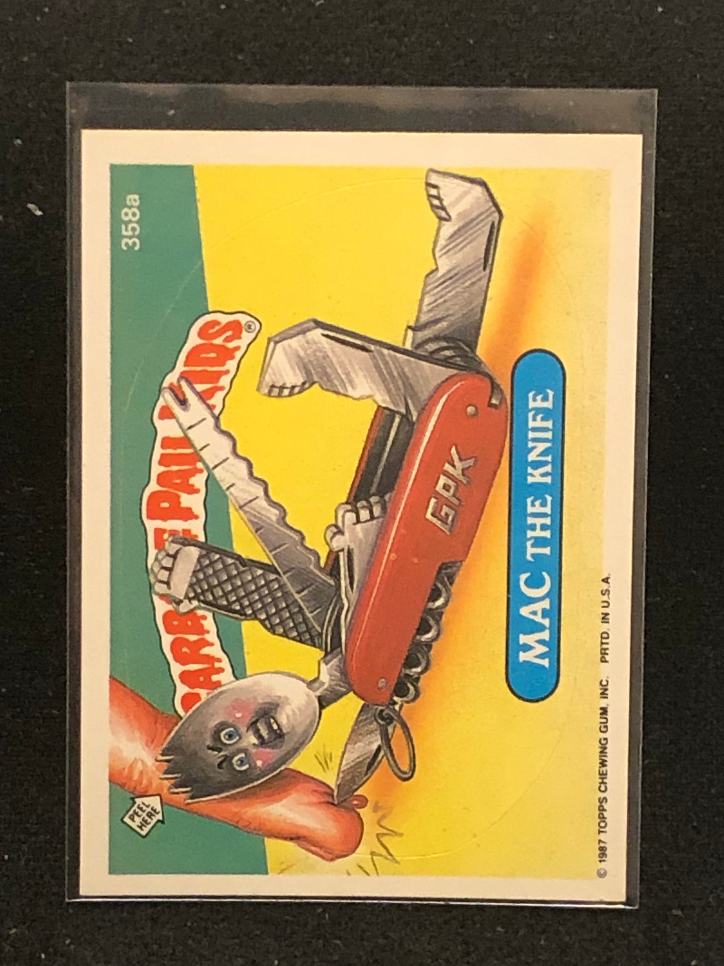 Garbage Pail Kids Original Series 9 (os9) 358a Mac The Knife