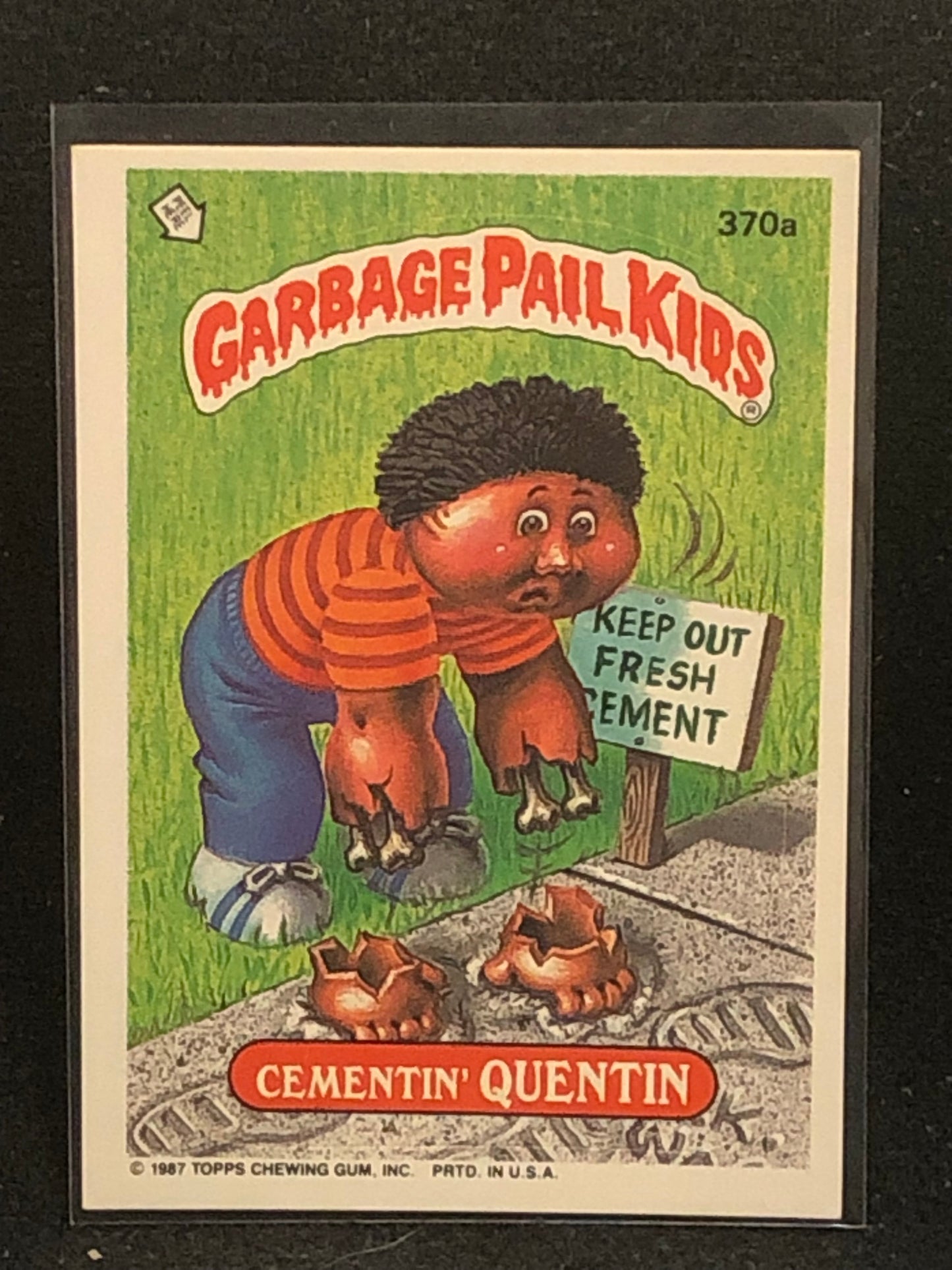Garbage Pail Kids Original Series 9 (os9) 370a Cementin Quentin