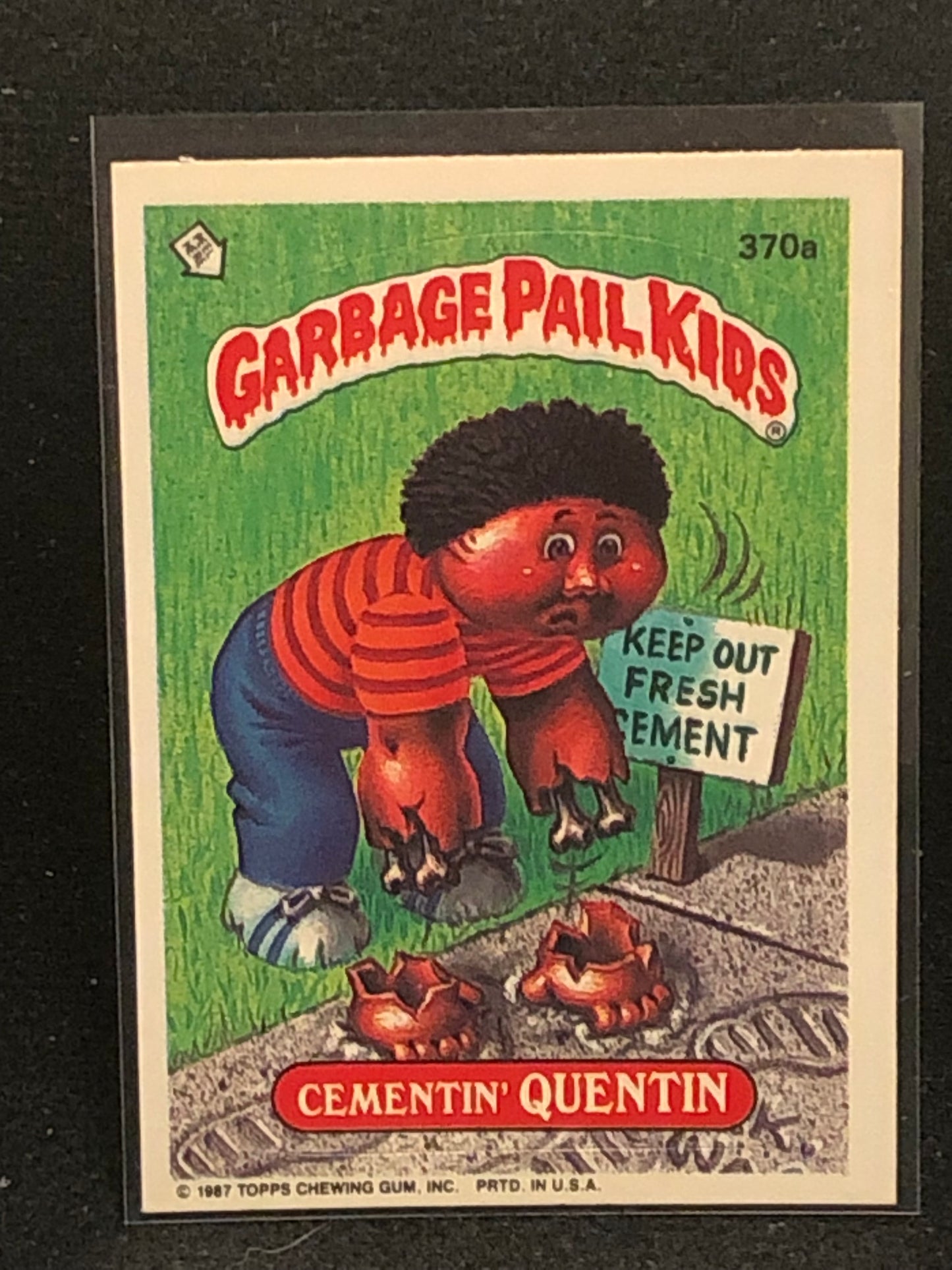 Garbage Pail Kids Original Series 9 (os9) 370a Cementin Quentin