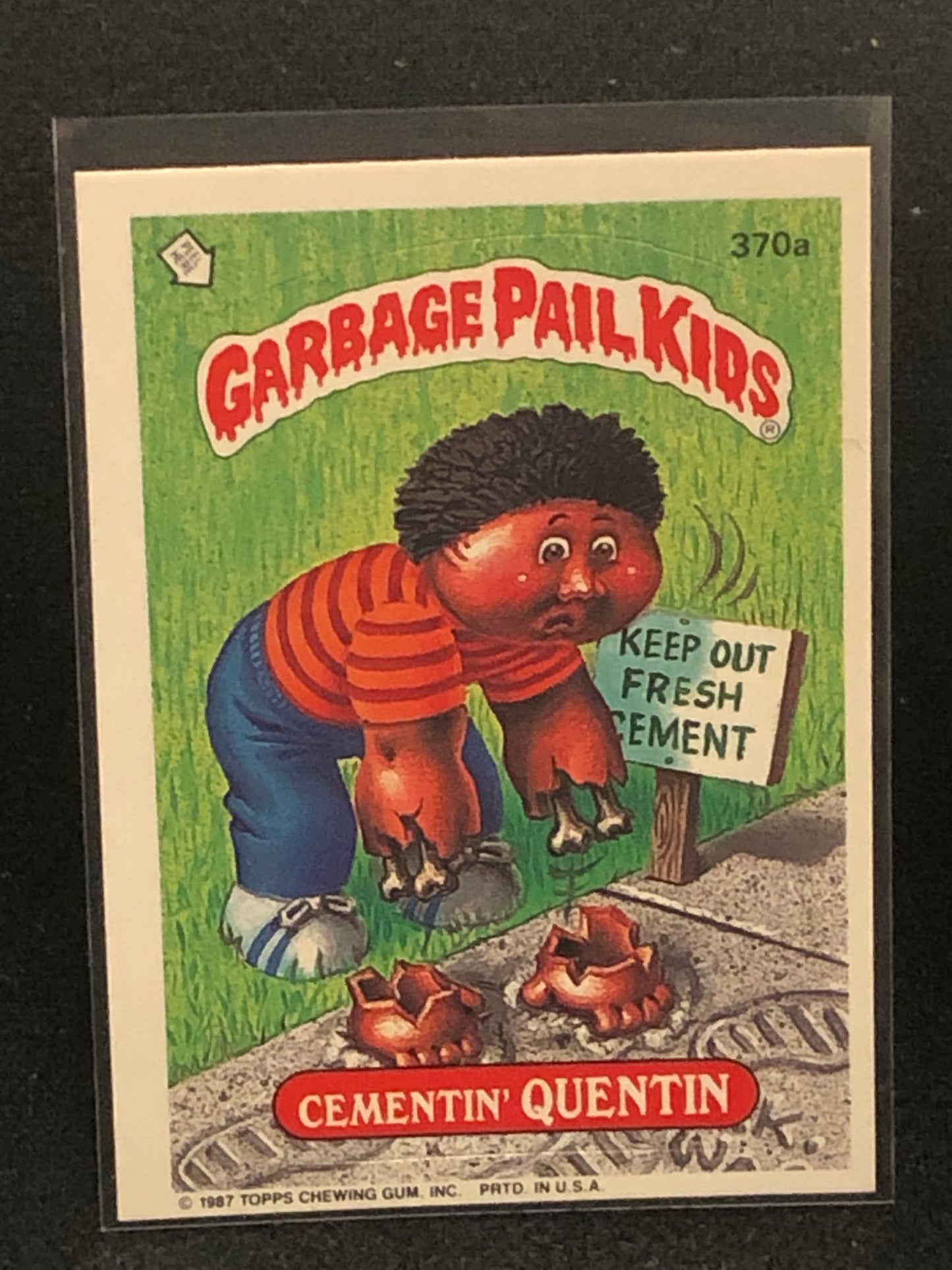 Garbage Pail Kids Original Series 9 (os9) 370a Cementin Quentin