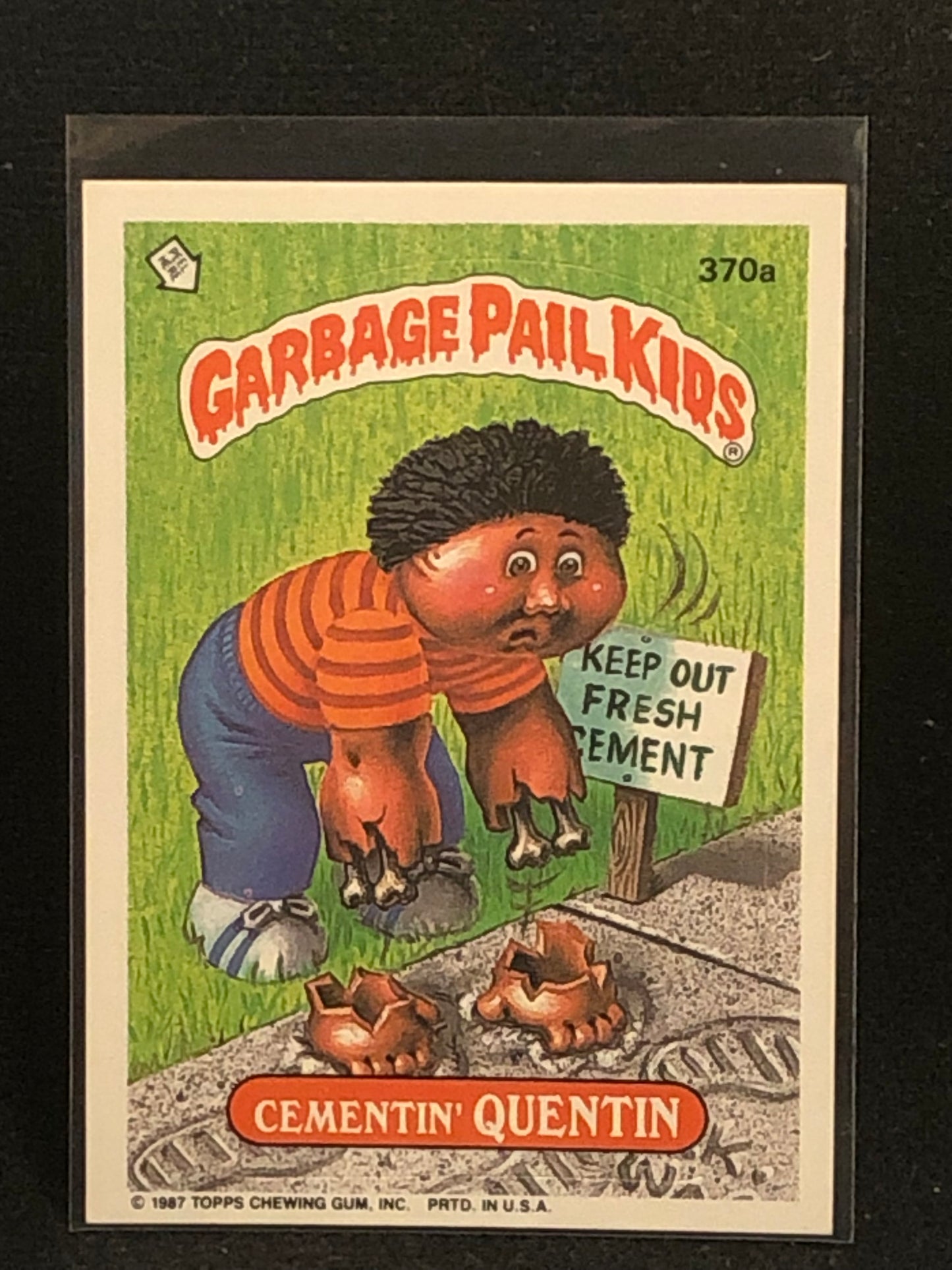 Garbage Pail Kids Original Series 9 (os9) 370a Cementin Quentin