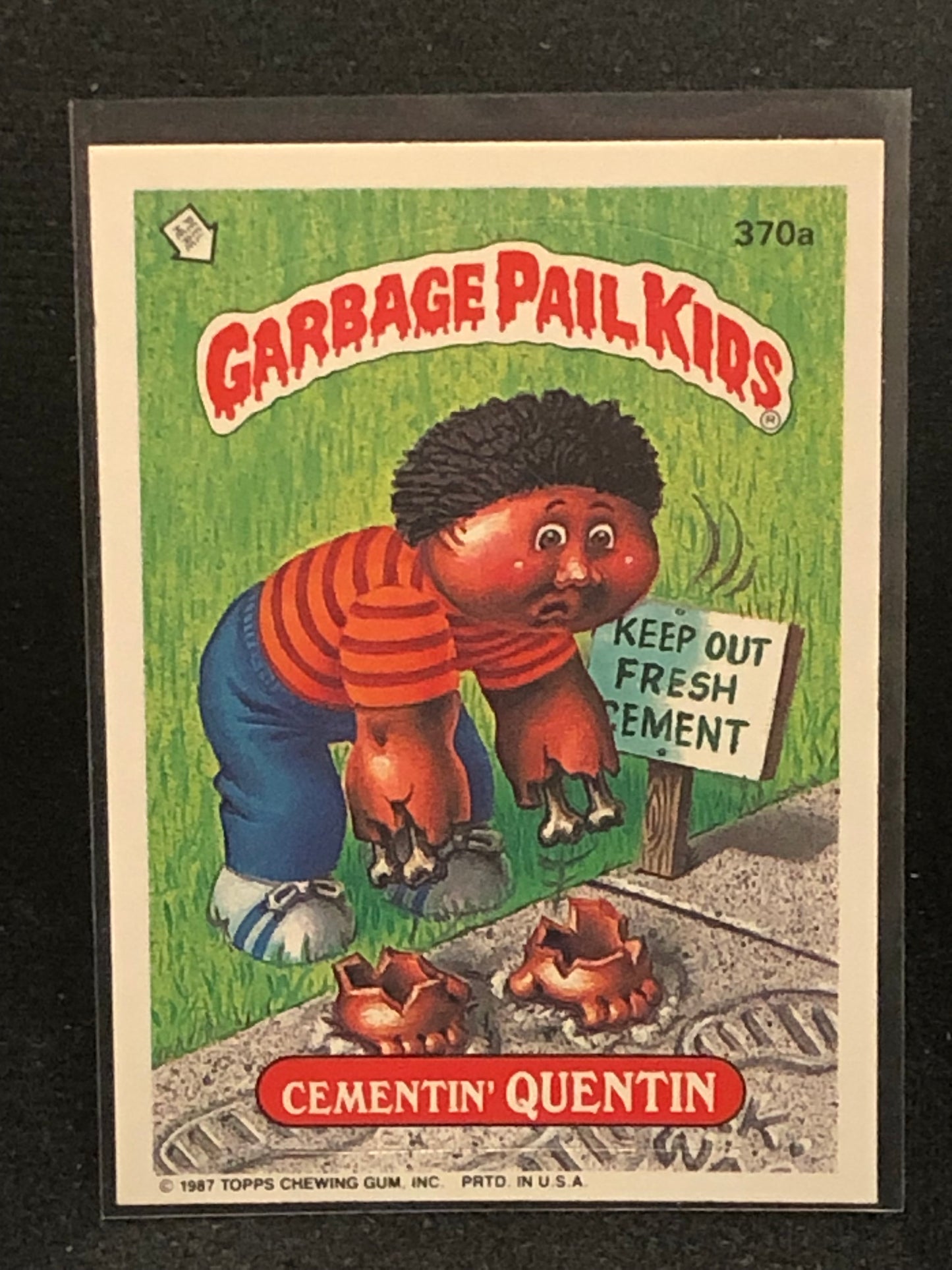 Garbage Pail Kids Original Series 9 (os9) 370a Cementin Quentin