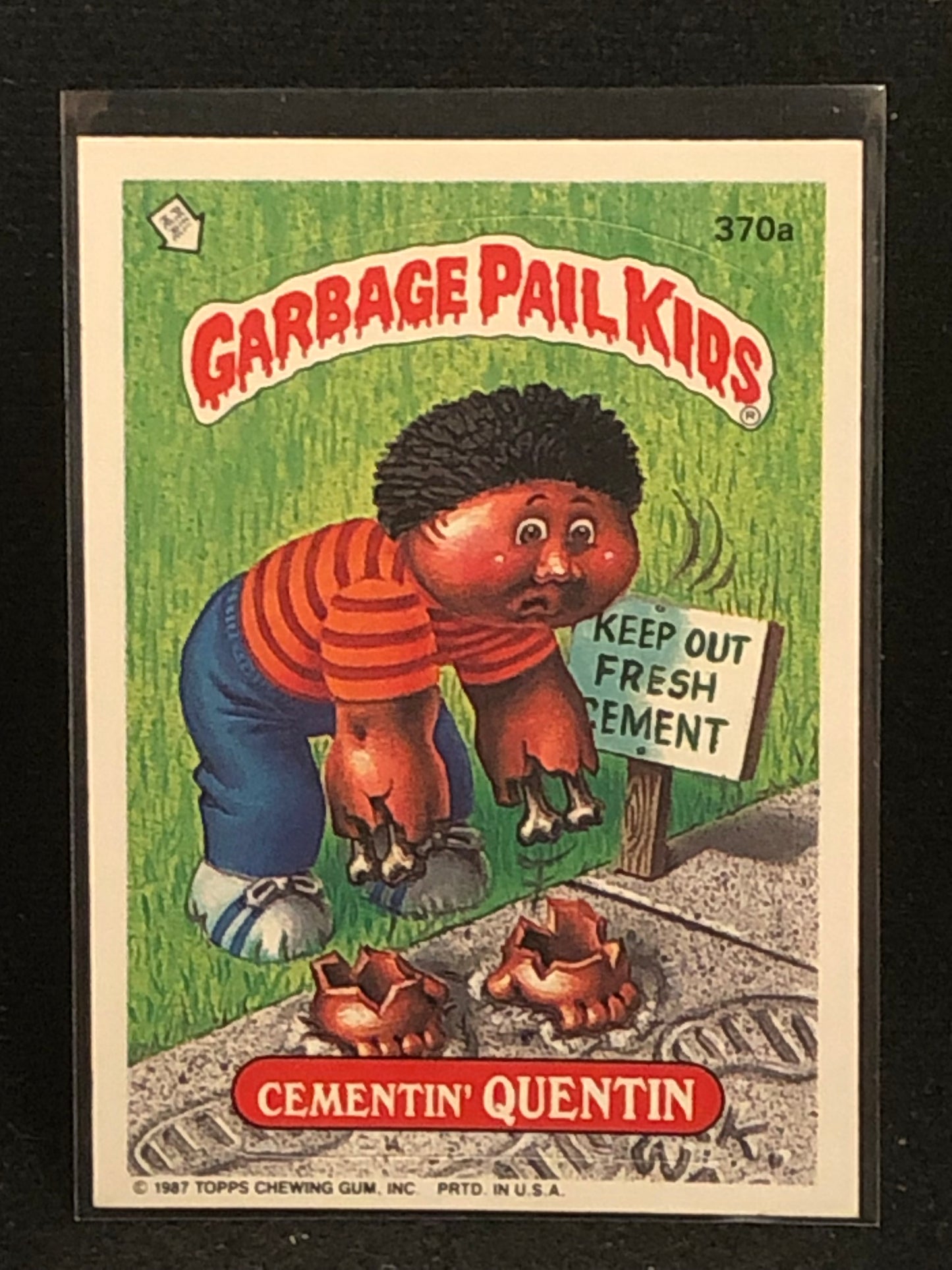 Garbage Pail Kids Original Series 9 (os9) 370a Cementin Quentin