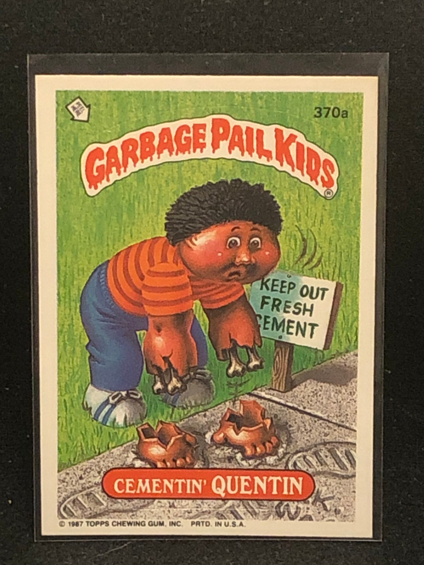 Garbage Pail Kids Original Series 9 (os9) 370a Cementin Quentin
