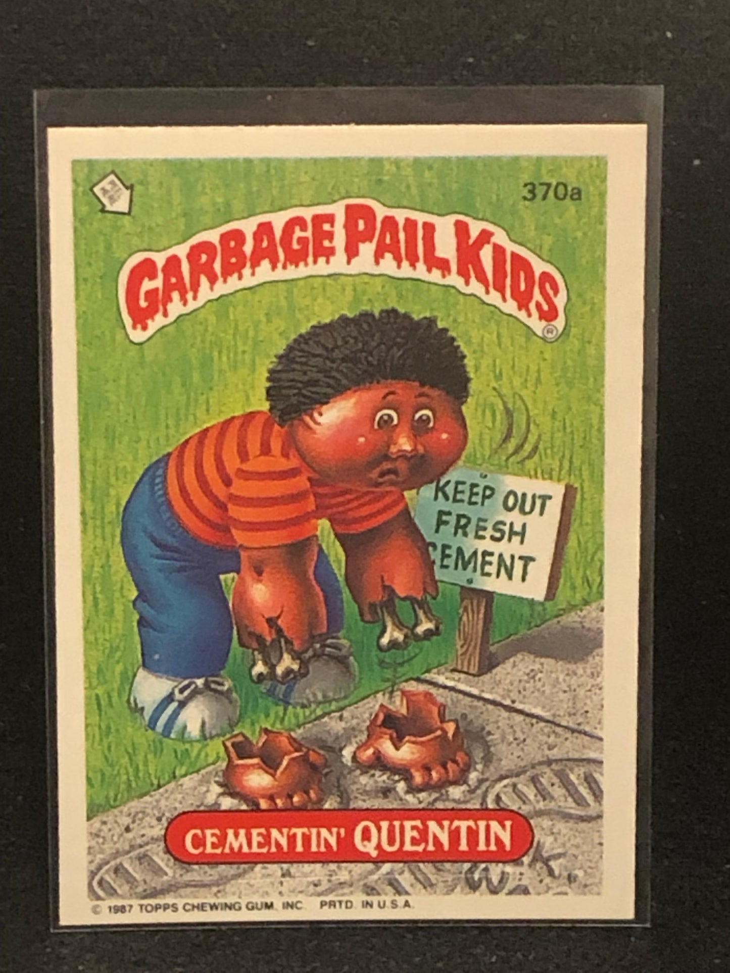 Garbage Pail Kids Original Series 9 (os9) 370a Cementin Quentin