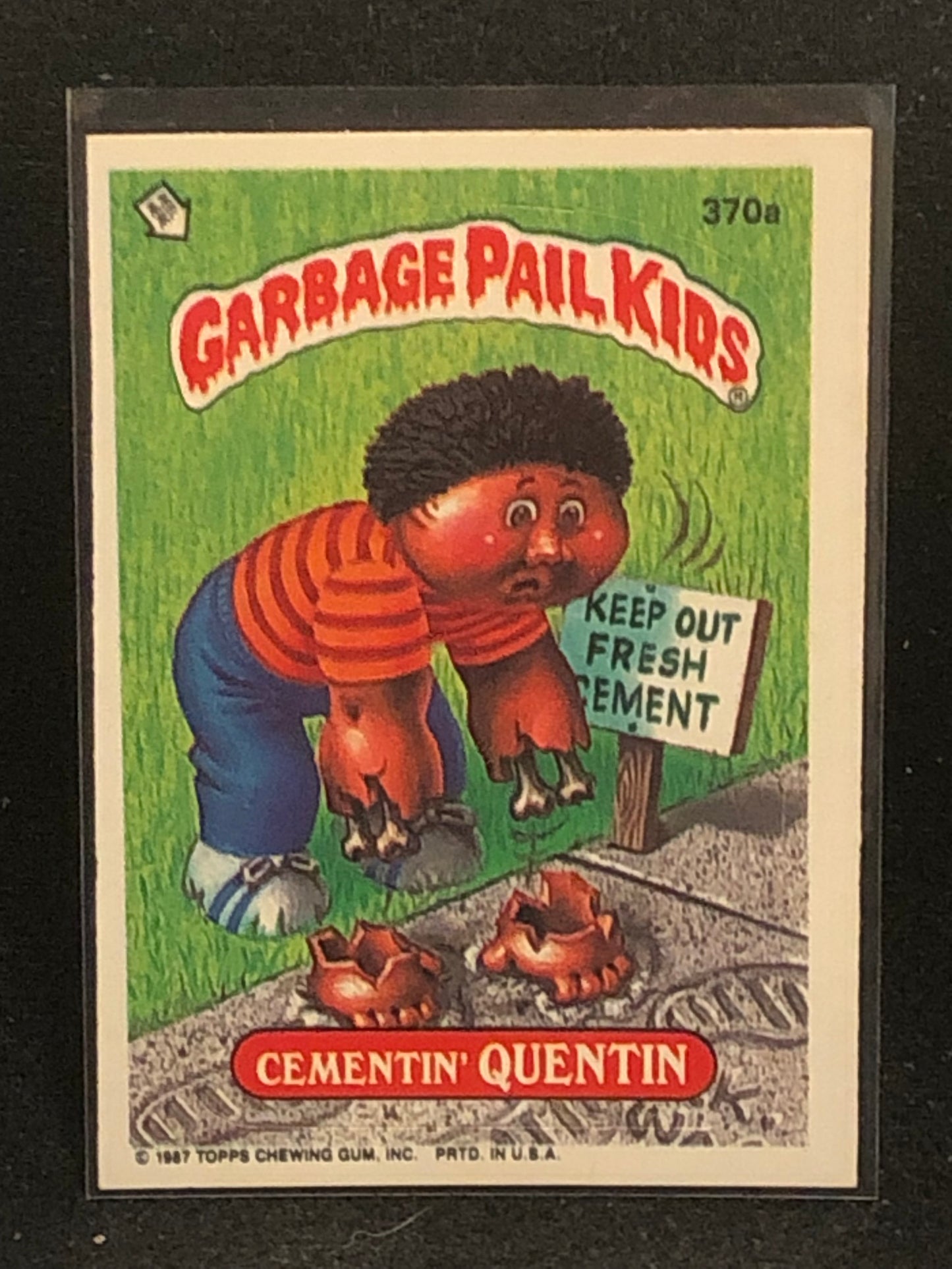 Garbage Pail Kids Original Series 9 (os9) 370a Cementin Quentin
