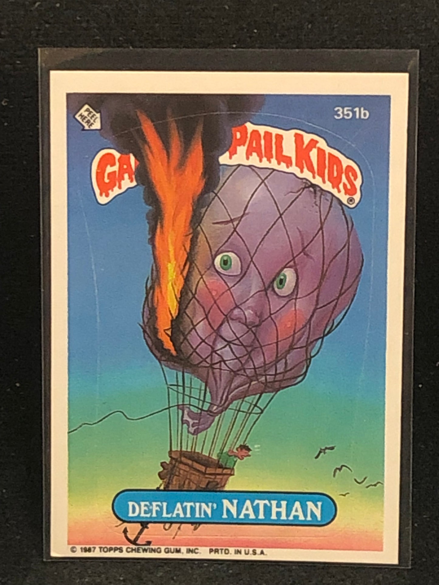 Garbage Pail Kids Original Series 9 (os9) 351b Deflatin Nathan