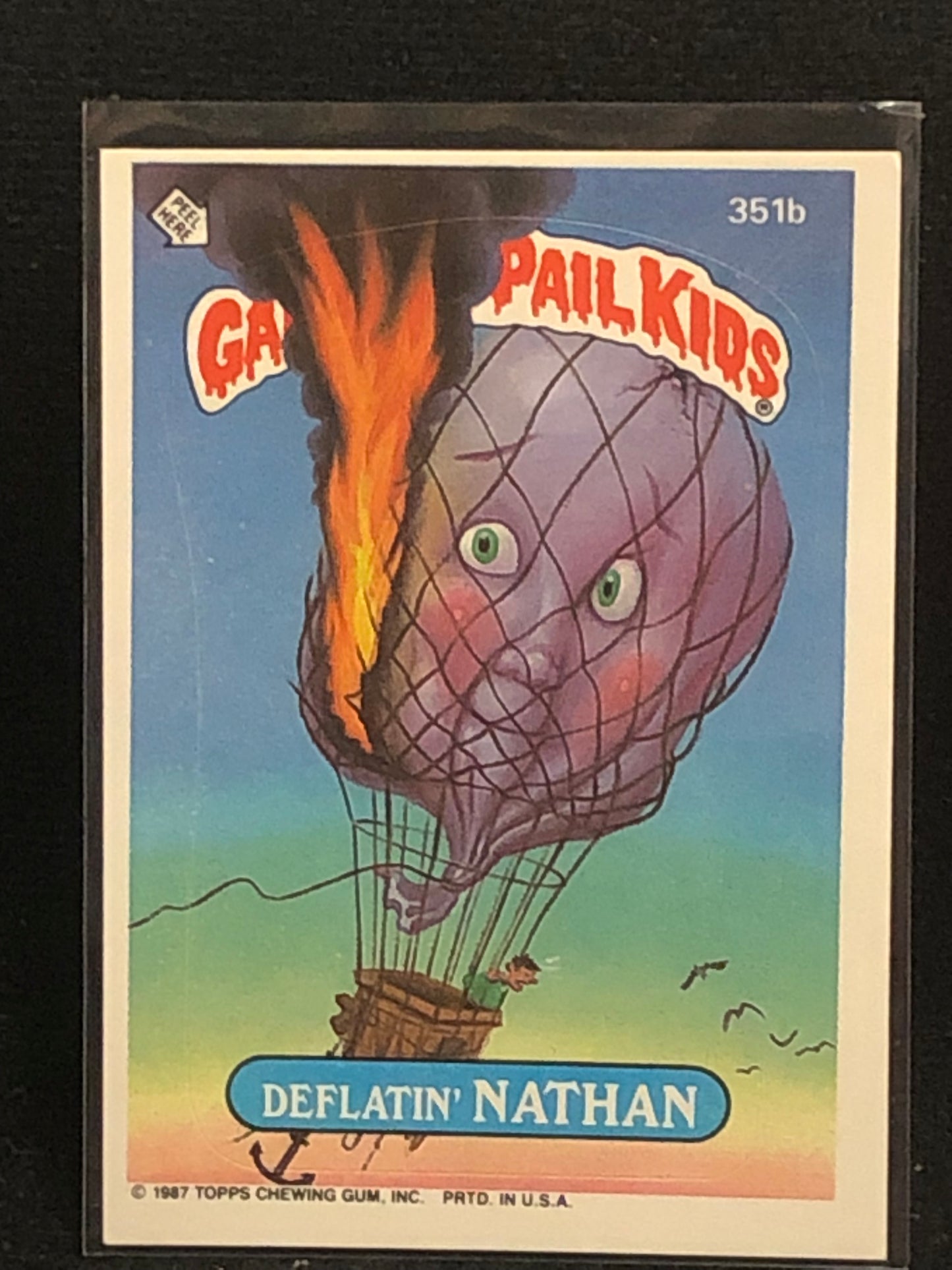 Garbage Pail Kids Original Series 9 (os9) 351b Deflatin Nathan