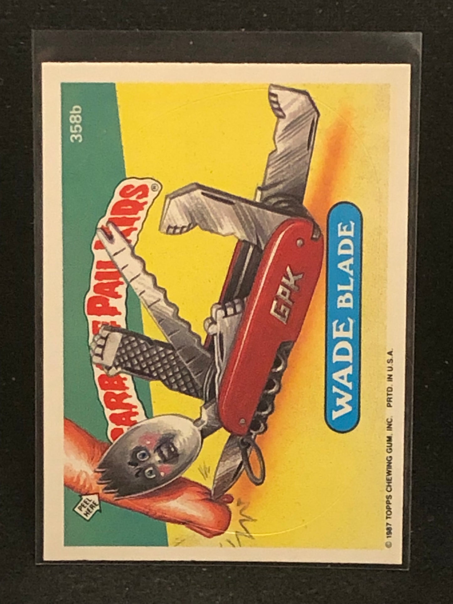 Garbage Pail Kids Original Series 9 (os9) 358b Wade Blade