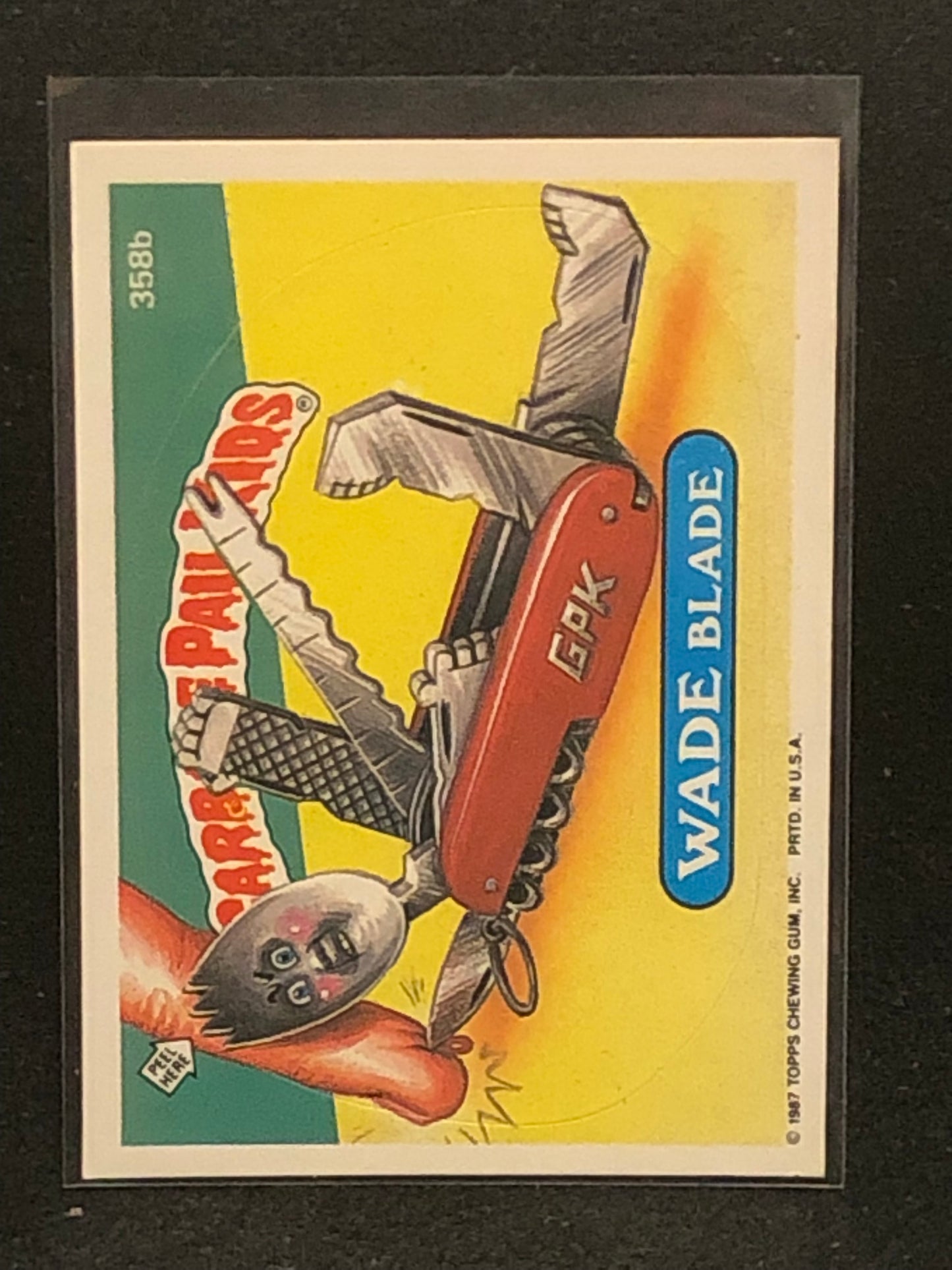 Garbage Pail Kids Original Series 9 (os9) 358b Wade Blade