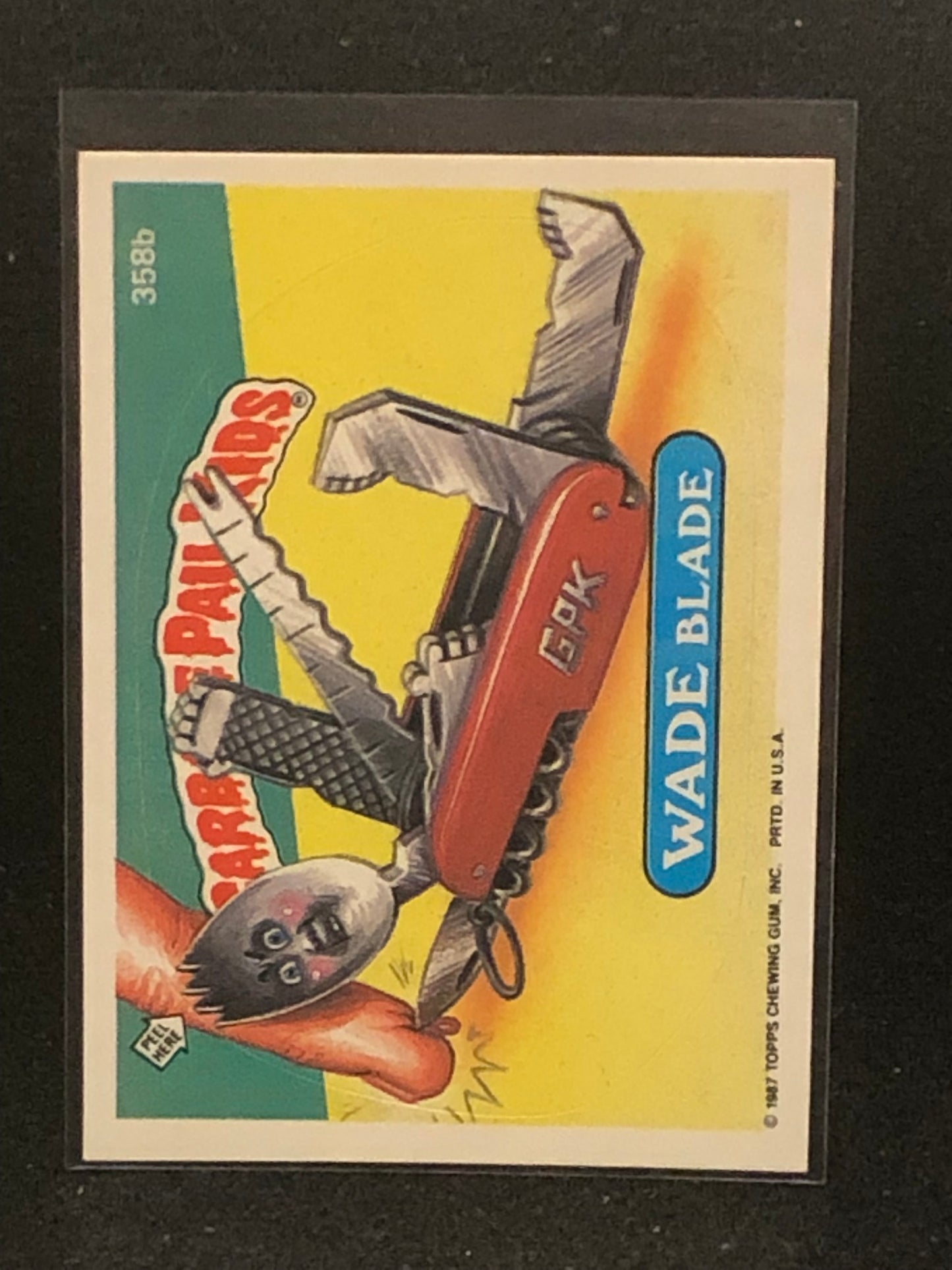 Garbage Pail Kids Original Series 9 (os9) 358b Wade Blade