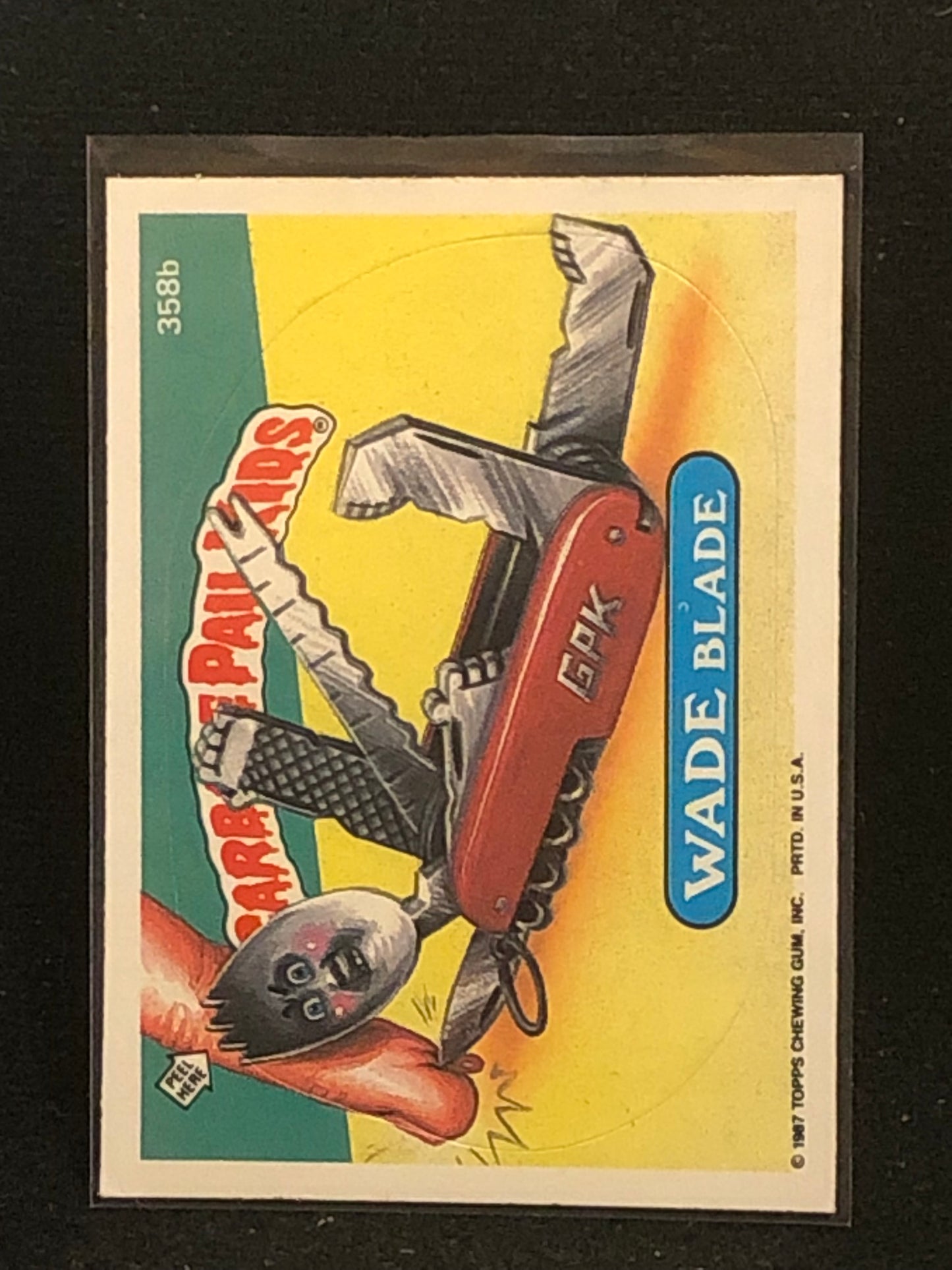 Garbage Pail Kids Original Series 9 (os9) 358b Wade Blade