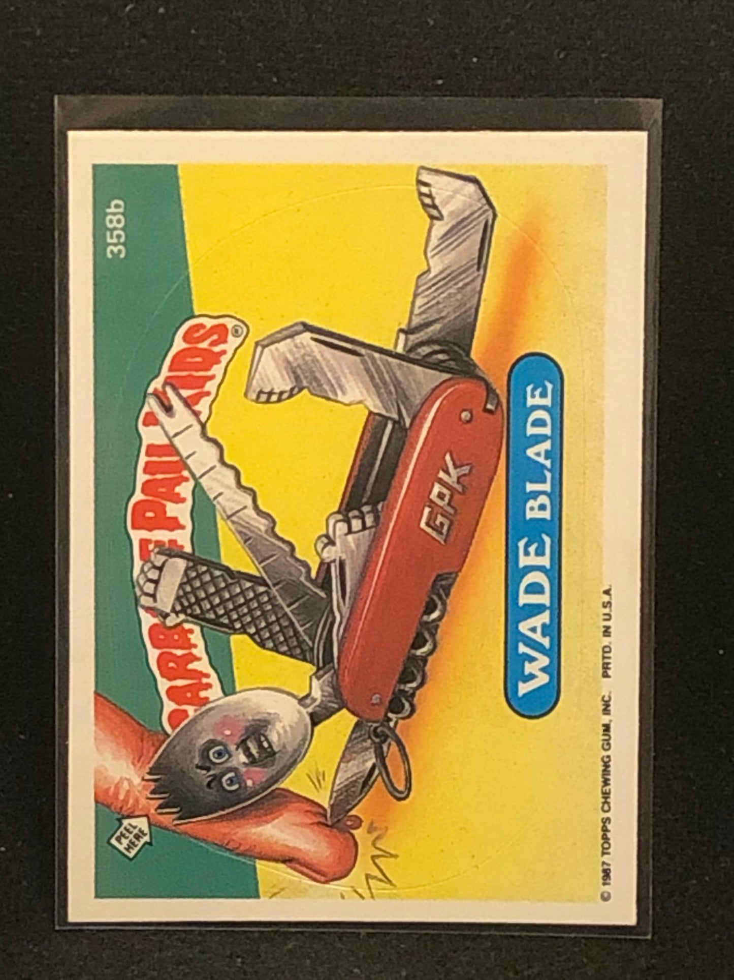 Garbage Pail Kids Original Series 9 (os9) 358b Wade Blade