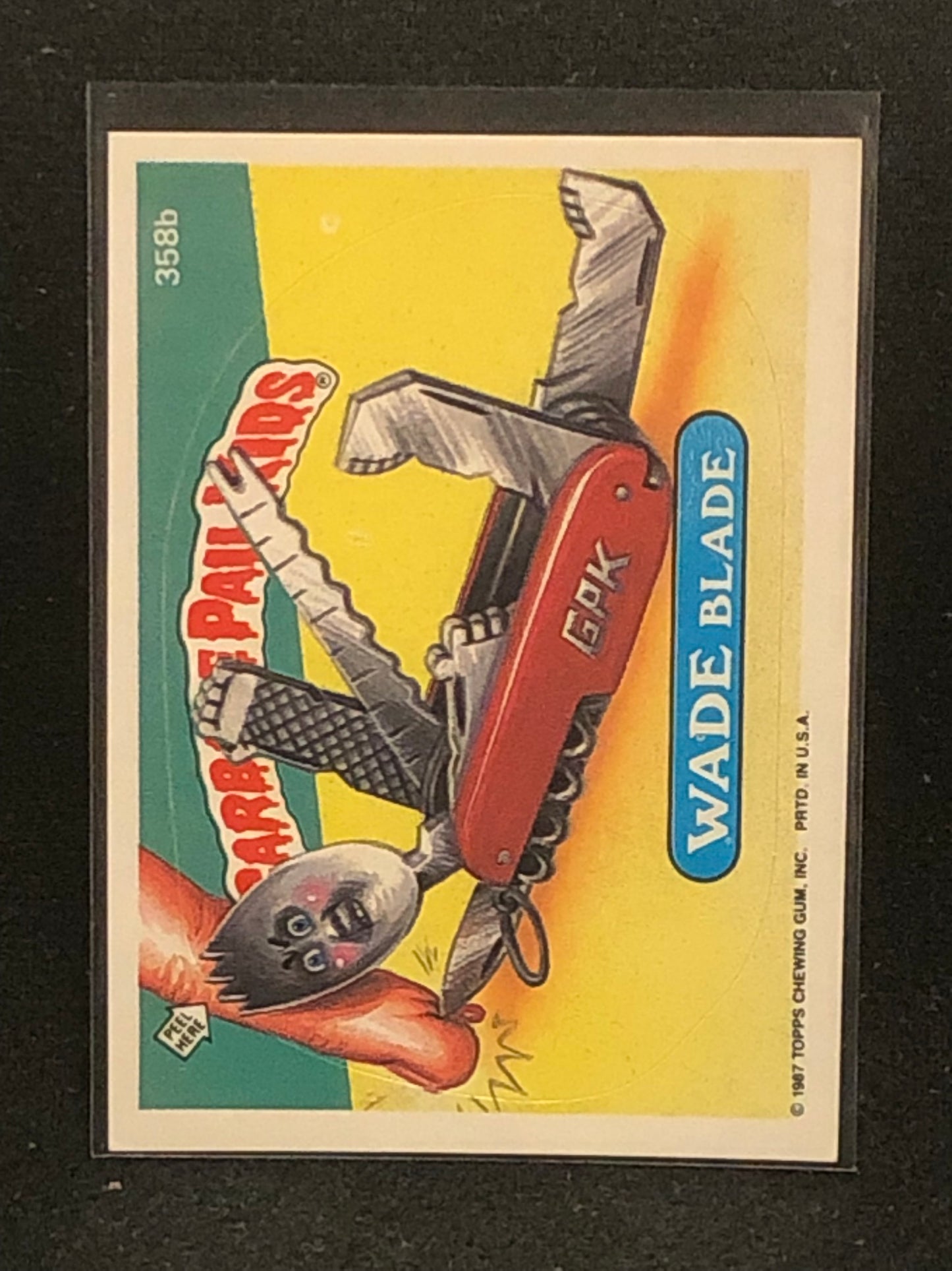 Garbage Pail Kids Original Series 9 (os9) 358b Wade Blade