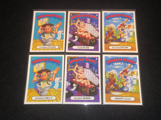 Garbage Pail Kids Oh The Horror-Ible 6 Card Bathroom Buddies Insert Set