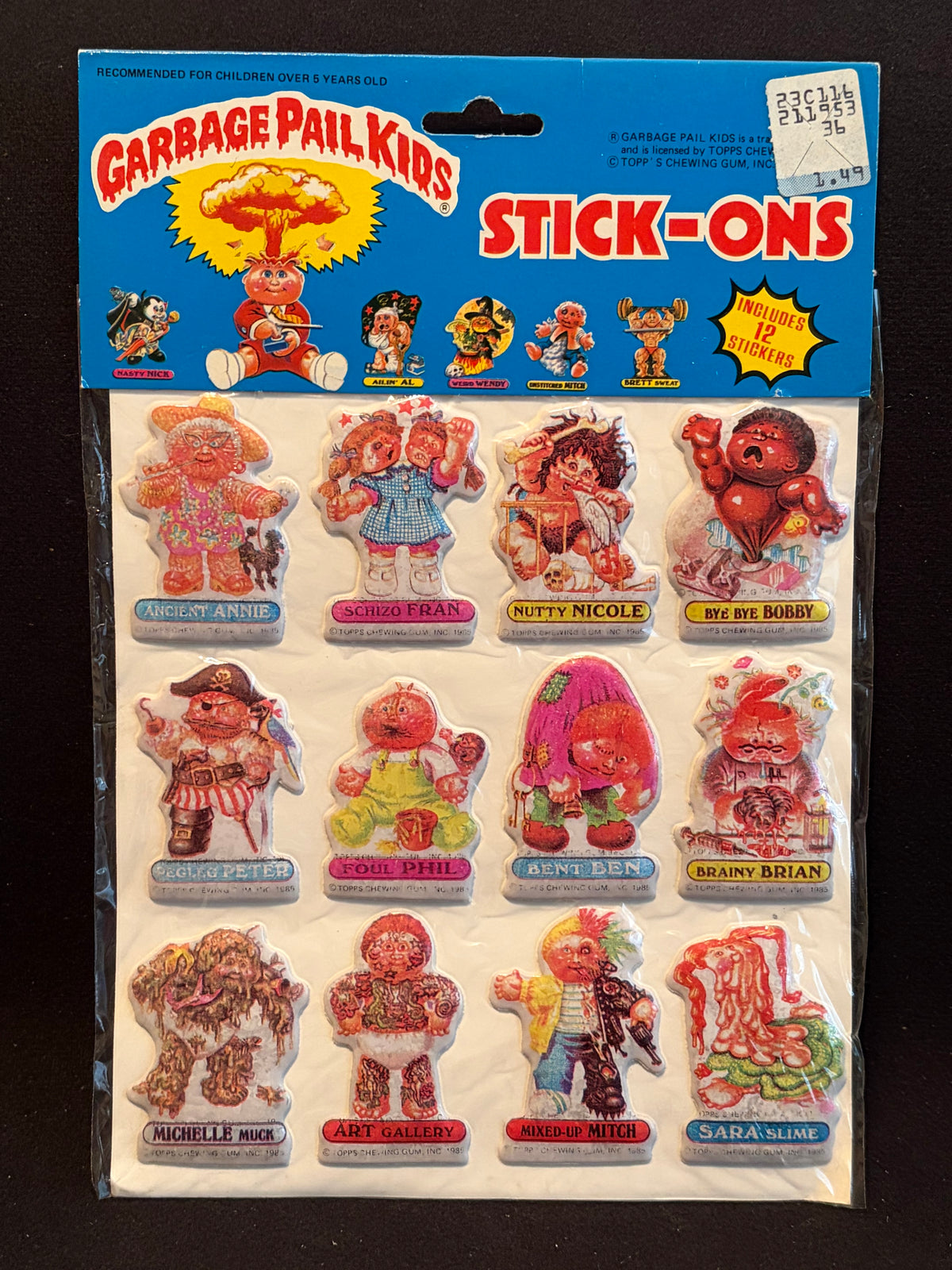 1986 Garbage Pail Kids Imperial Toys Products
